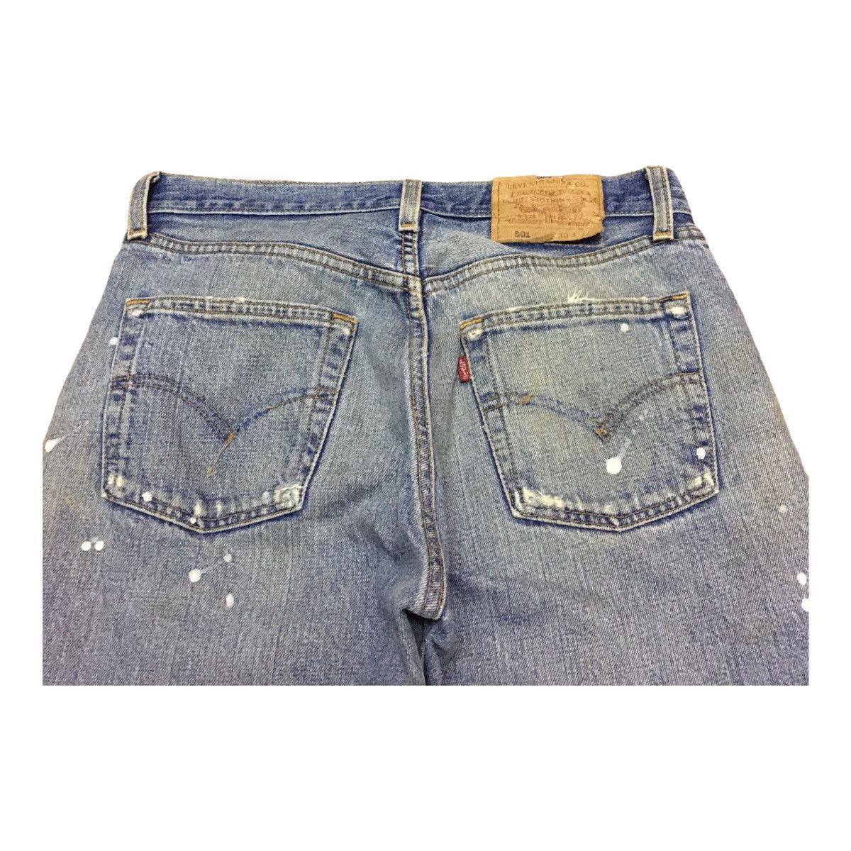 Levi's Very Rare Design Vintage Levis Lot 501 Paintings Jeans 1990s Size US 30 / EU 46 - 4 Thumbnail