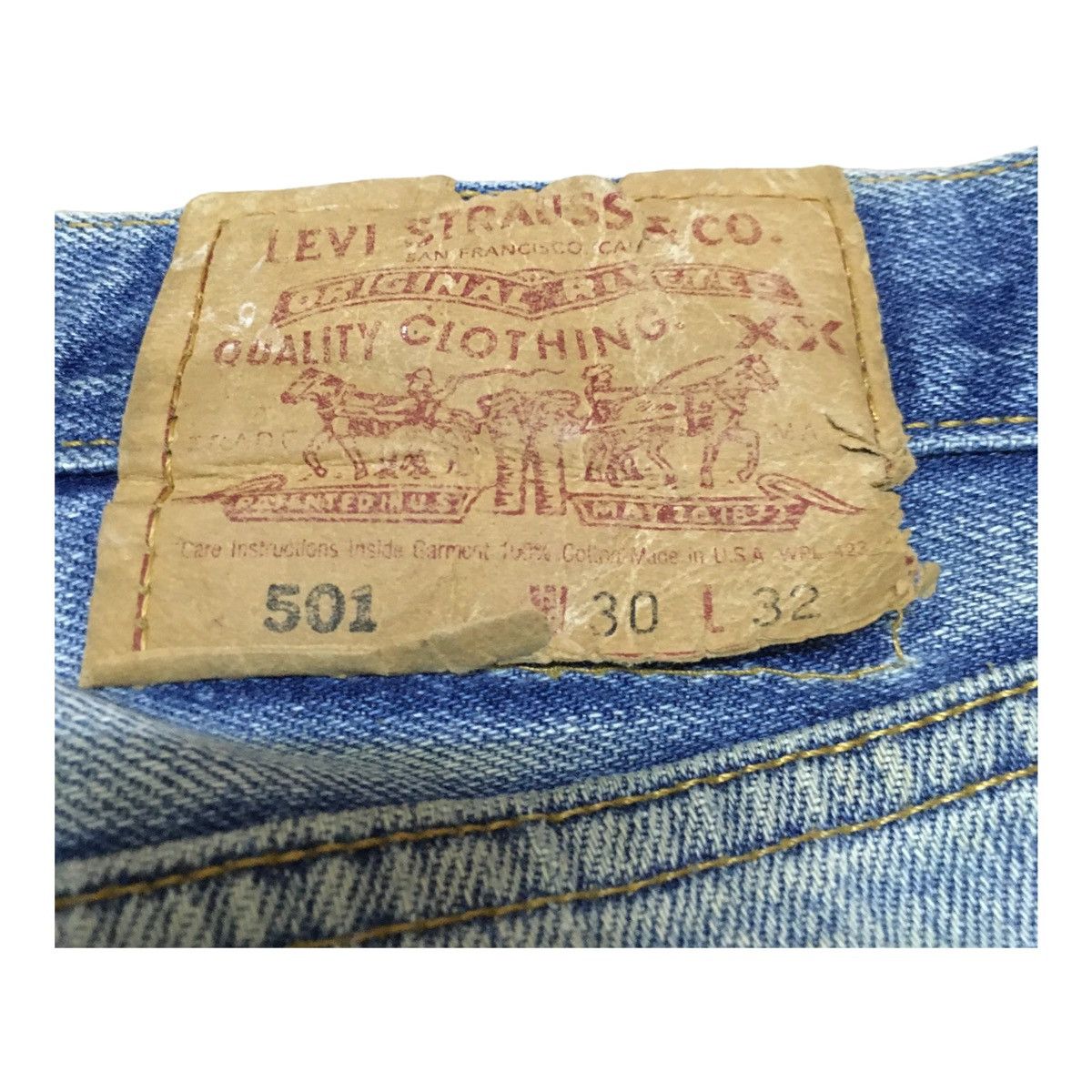 Levi's Very Rare Design Vintage Levis Lot 501 Paintings Jeans 1990s Size US 30 / EU 46 - 7 Thumbnail