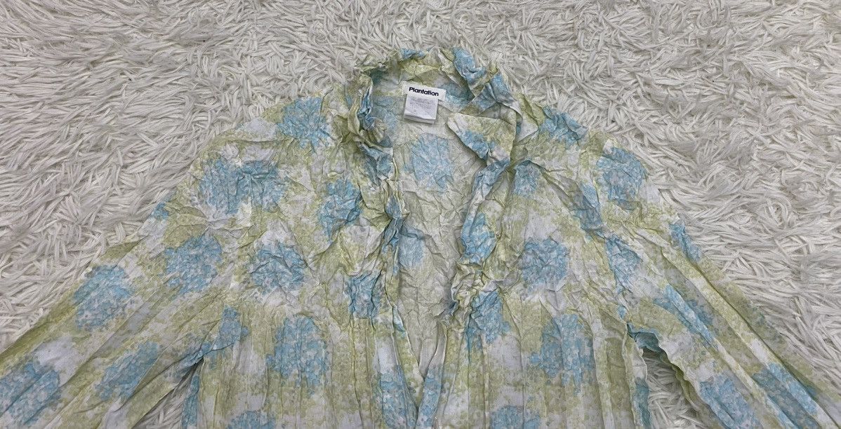 Issey Miyake Issey Miyake Plantation Floral Crumple Pleated Shirt Size US S / EU 44-46 / 1 - 3 Thumbnail