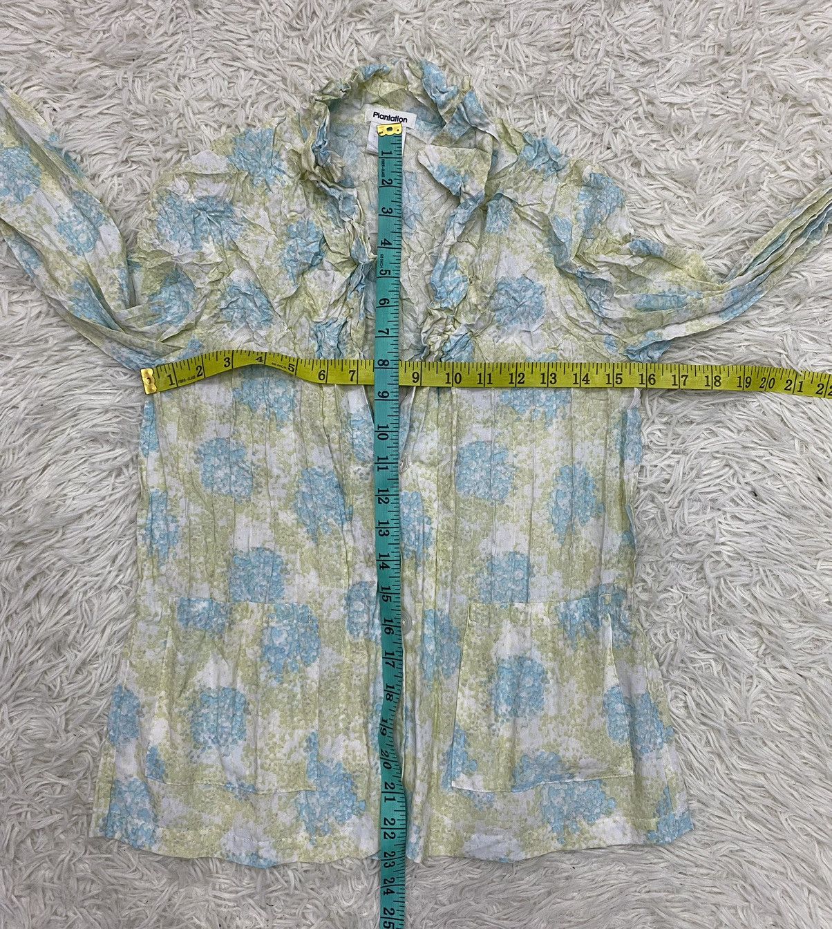 Issey Miyake Issey Miyake Plantation Floral Crumple Pleated Shirt Size US S / EU 44-46 / 1 - 11 Thumbnail