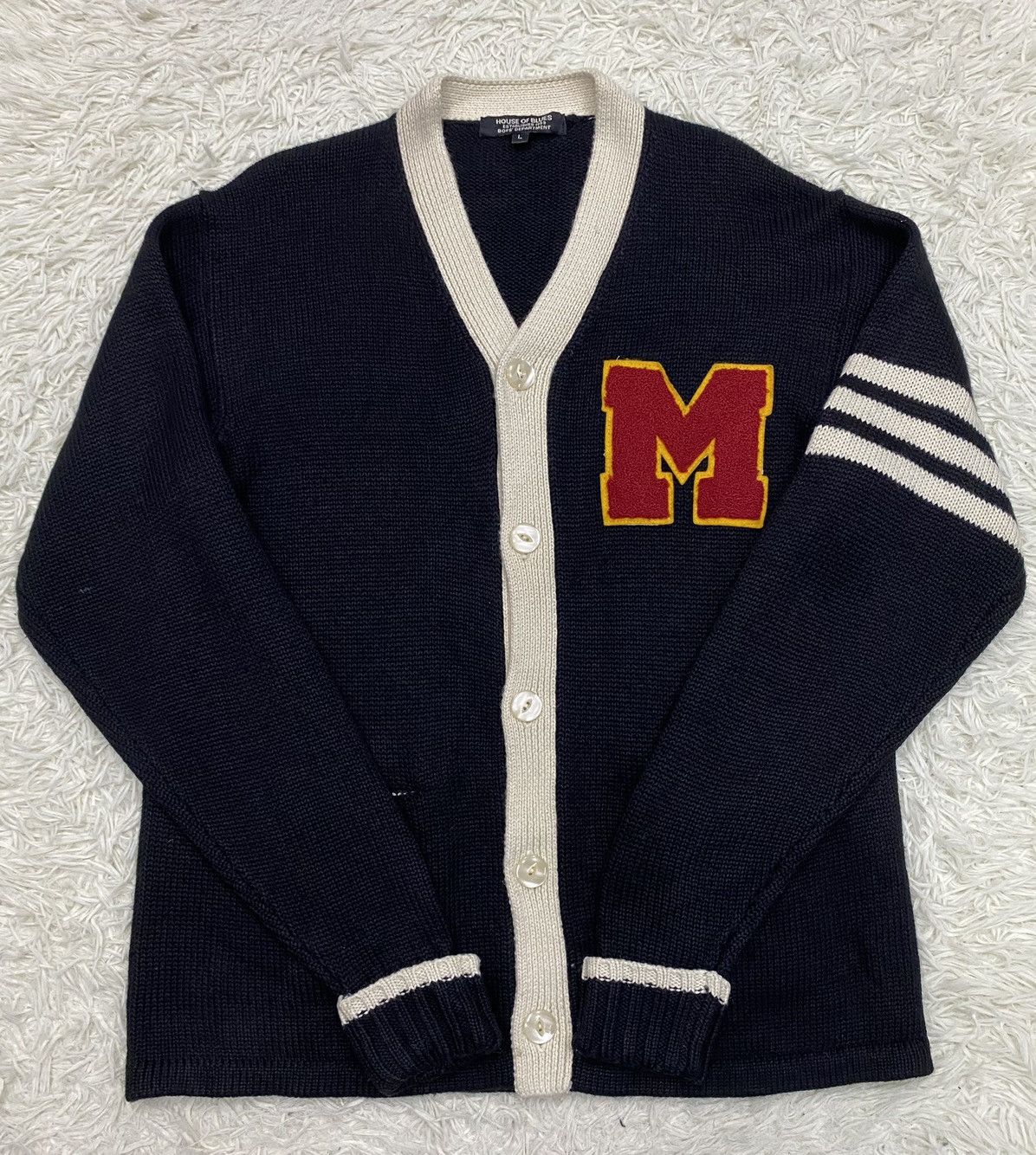 Japanese Brand Japanese Brand House Of Blues Knitted Cardigan Size US M / EU 48-50 / 2 - 3 Thumbnail
