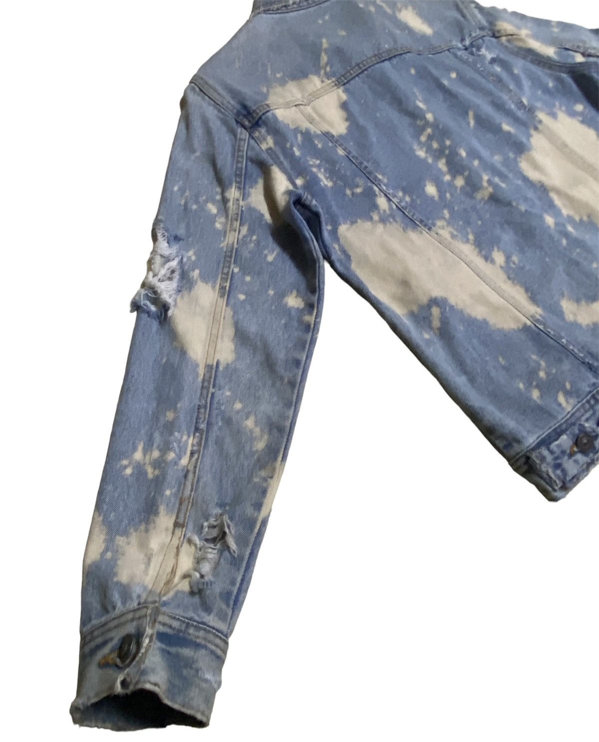 Zara Zara Man Distressed Acidwash Trucker Denim Jacket Size US M / EU 48-50 / 2 - 13 Thumbnail