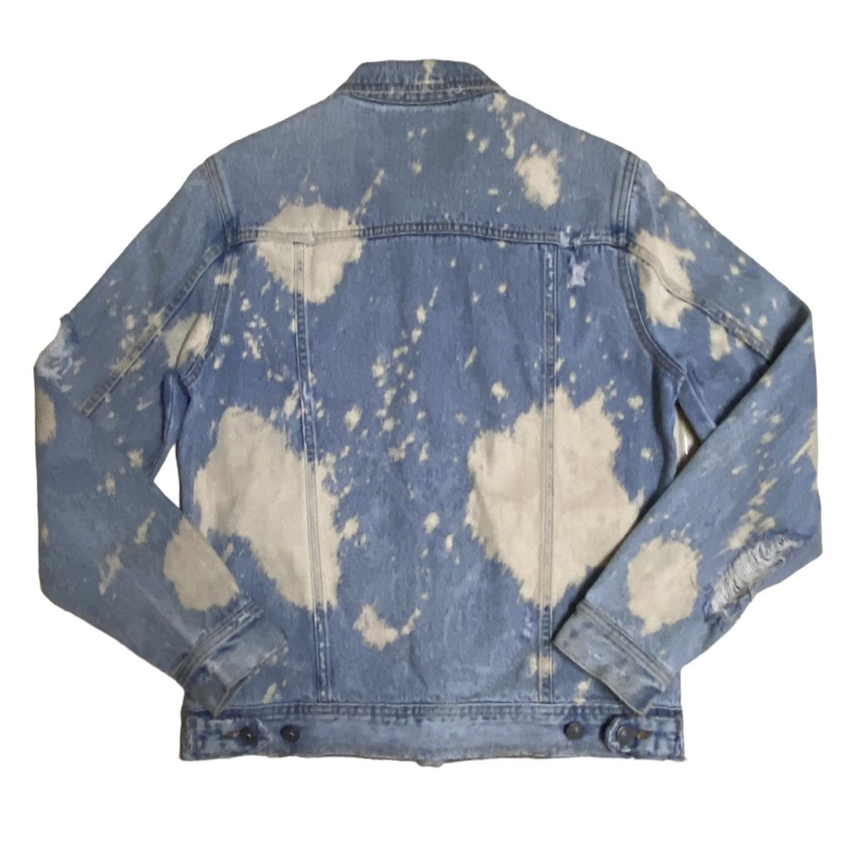 Zara Zara Man Distressed Acidwash Trucker Denim Jacket Size US M / EU 48-50 / 2 - 15 Thumbnail