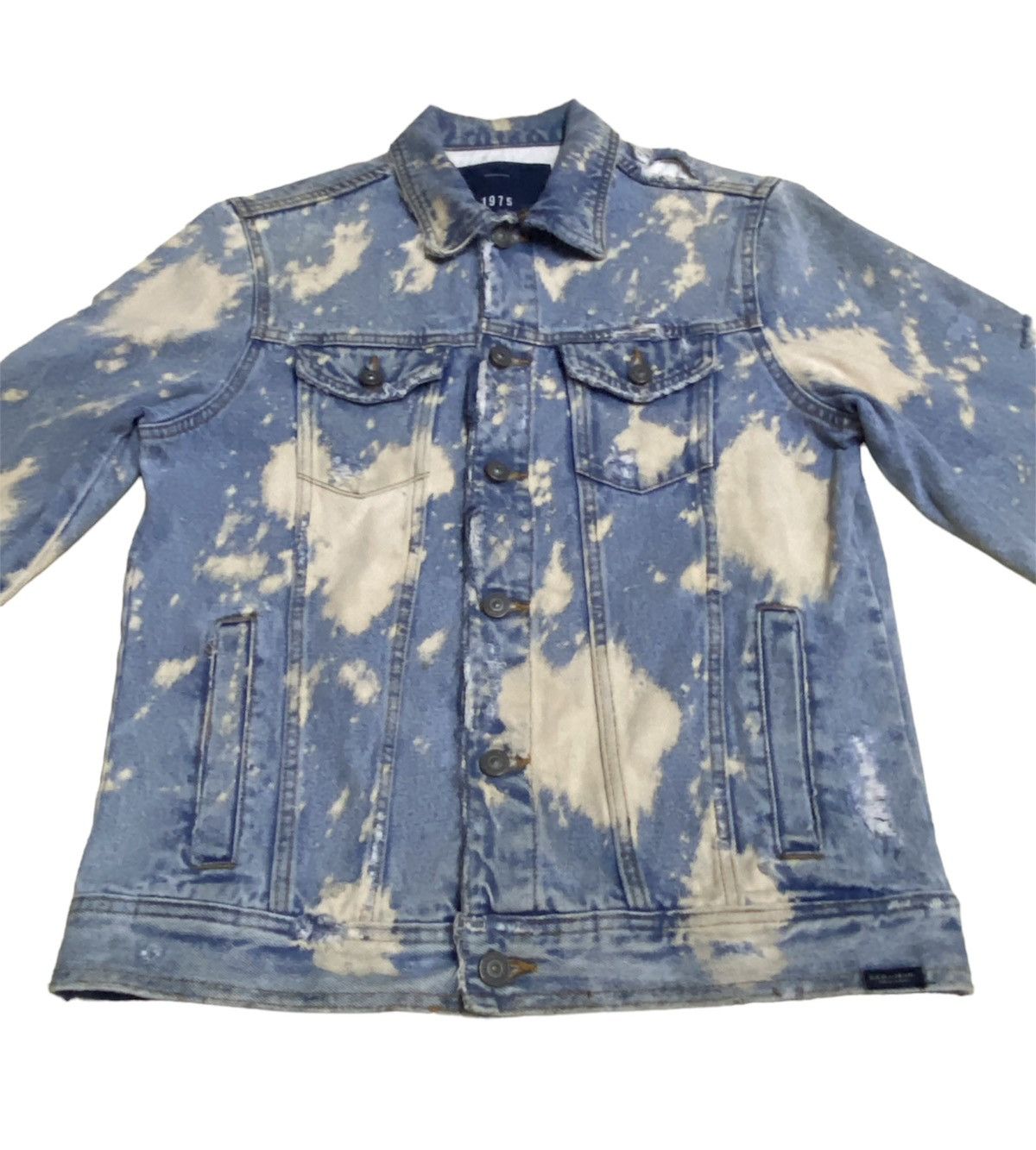 Zara Zara Man Distressed Acidwash Trucker Denim Jacket Size US M / EU 48-50 / 2 - 5 Thumbnail