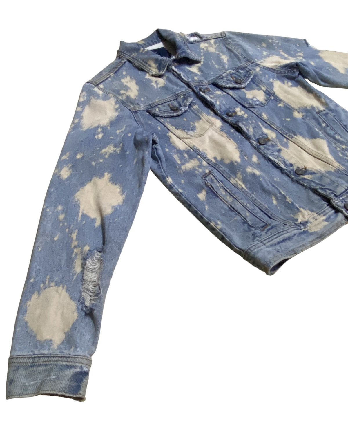 Zara Zara Man Distressed Acidwash Trucker Denim Jacket Size US M / EU 48-50 / 2 - 7 Thumbnail