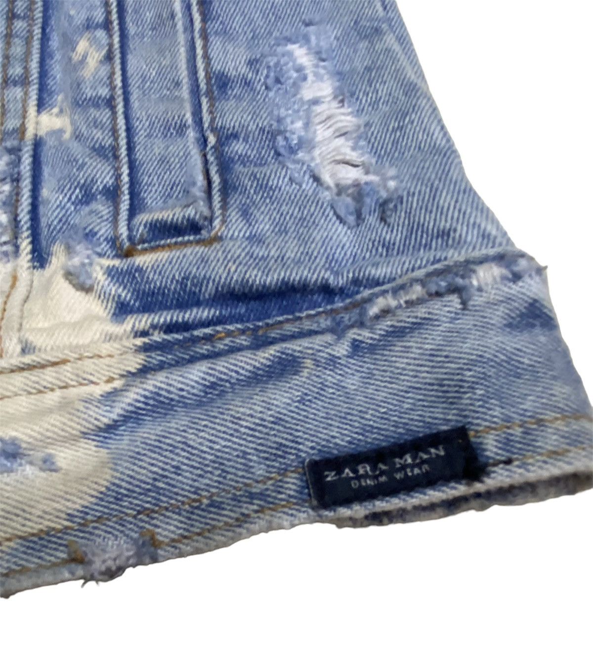 Zara Zara Man Distressed Acidwash Trucker Denim Jacket Size US M / EU 48-50 / 2 - 4 Thumbnail