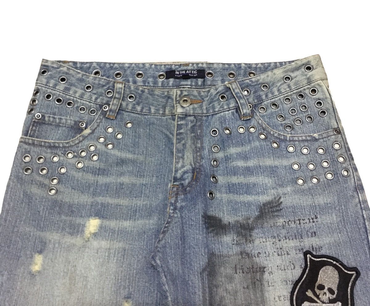 In The Attic × Japanese Brand × Vintage Very Rare Design Vintage In The Attic Flared Jeans 1990s Size US 31 - 3 Thumbnail