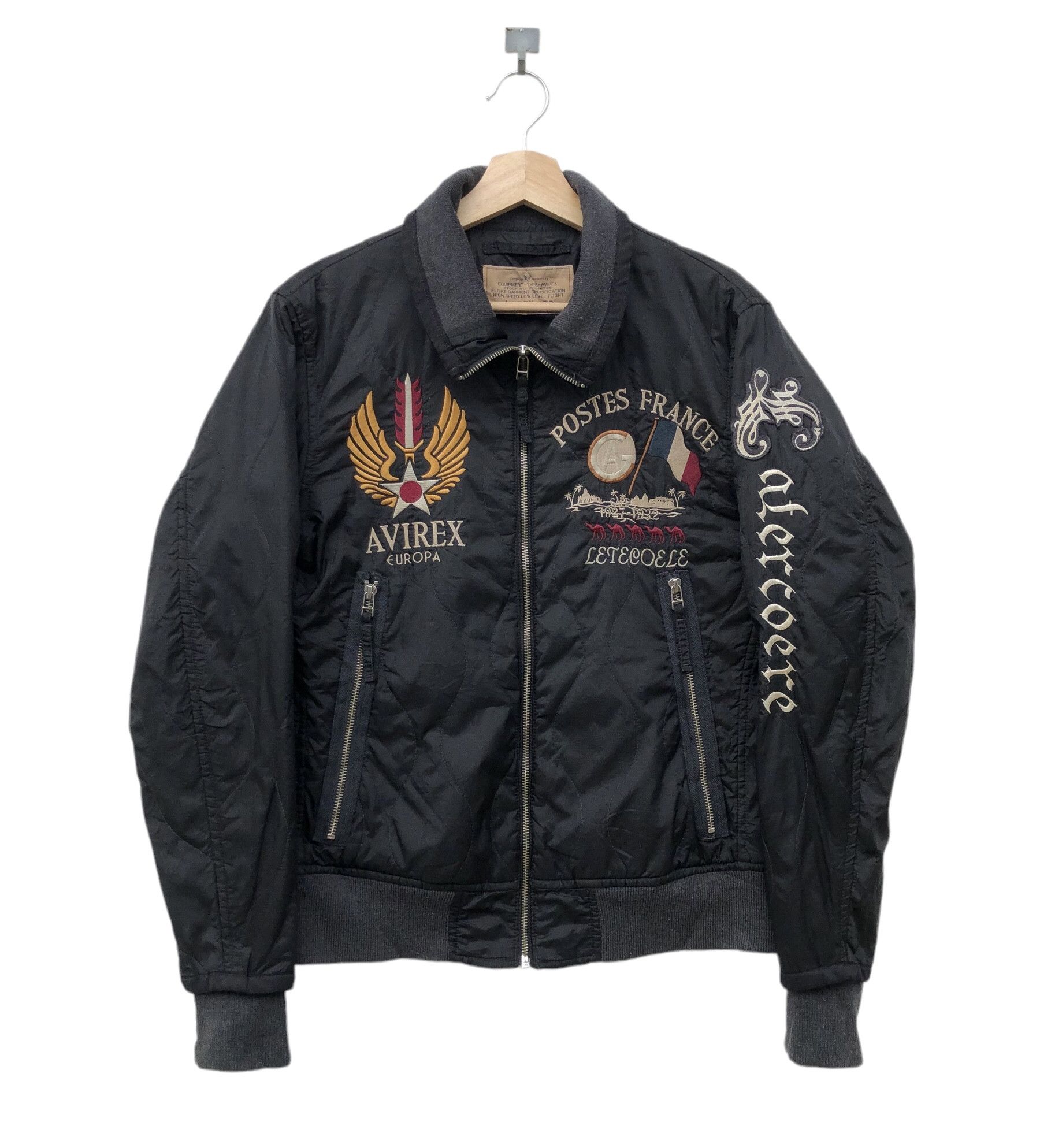 Avirex RARE🔥AVIREX LTD DEATH MESSAGE QUILT SLIM FIT FLIGHT JACKET Size US M / EU 48-50 / 2 - 2 Thumbnail