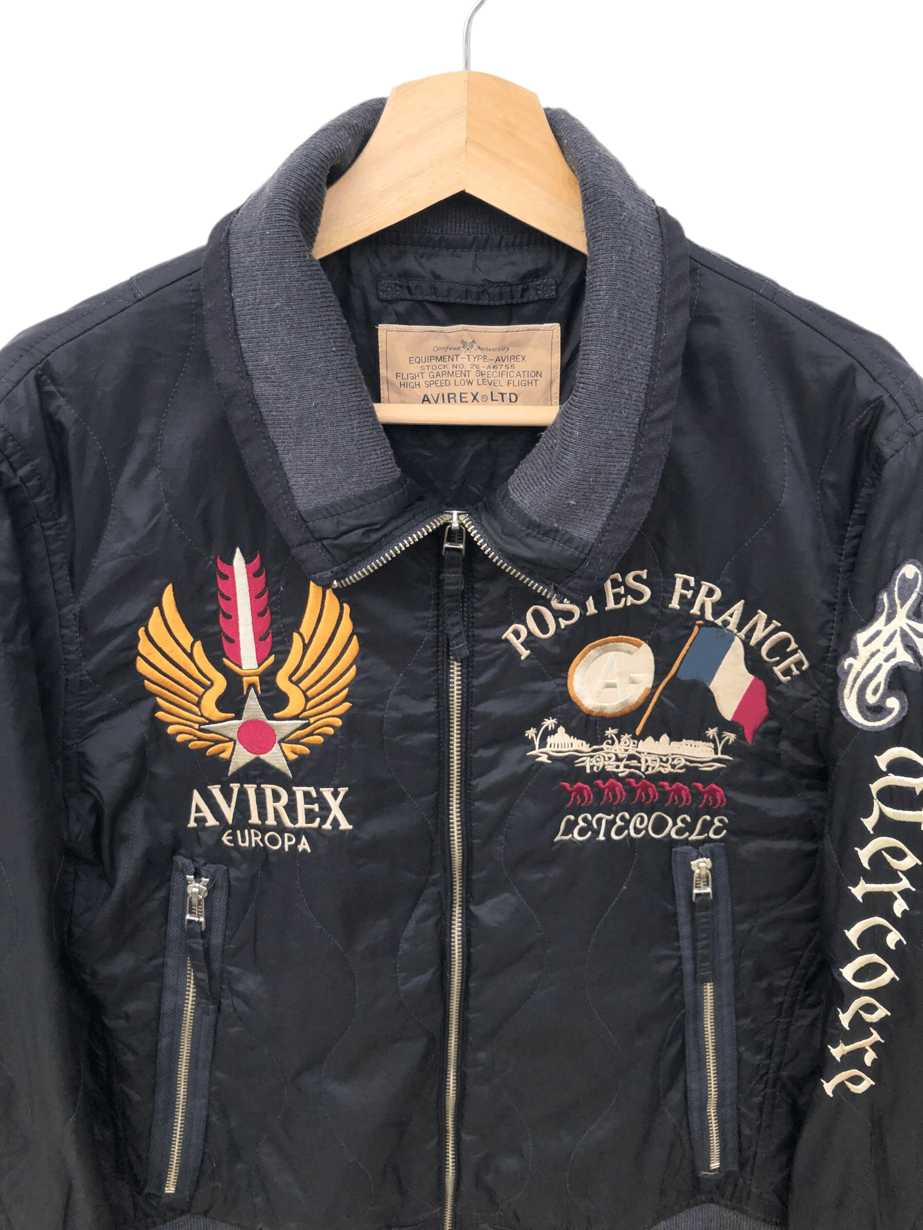 Avirex RARE🔥AVIREX LTD DEATH MESSAGE QUILT SLIM FIT FLIGHT JACKET Size US M / EU 48-50 / 2 - 8 Thumbnail