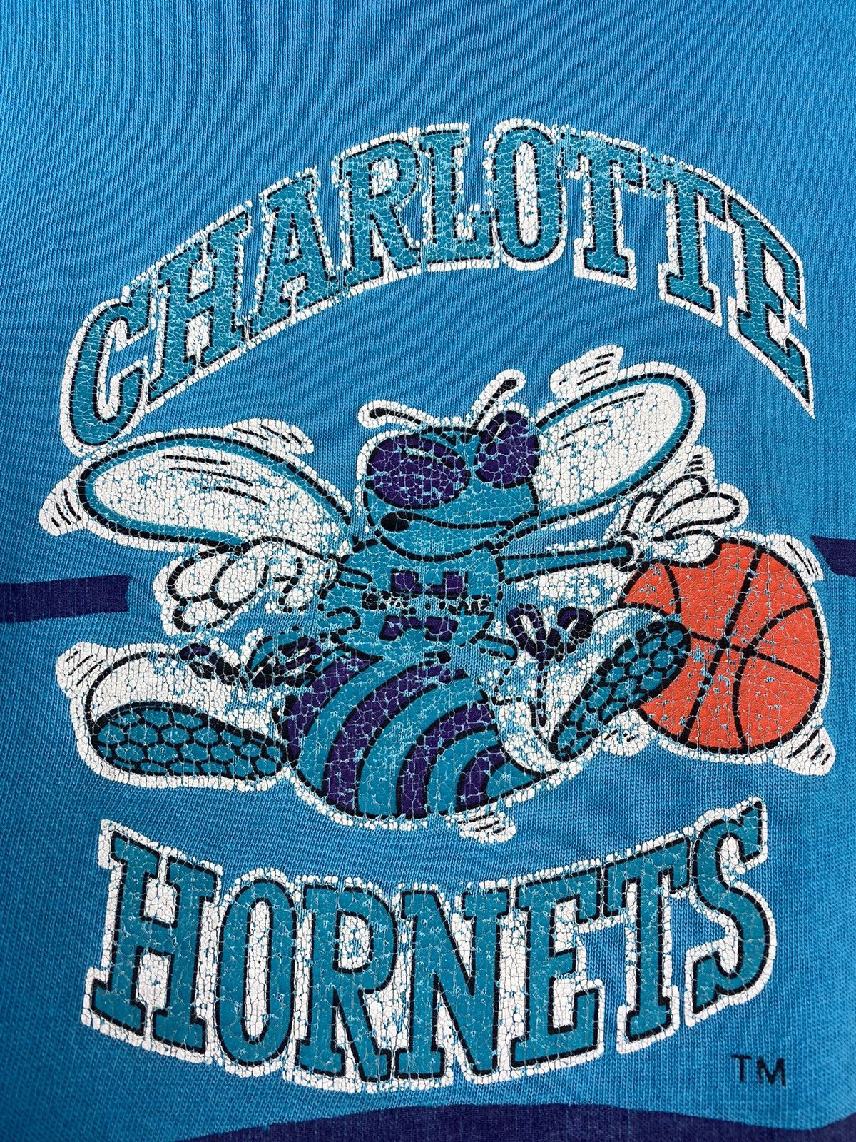 NBA Vintage Caharlotte Hornets NBA T Shirt Chicago Bulls Lakers Size US XL / EU 56 / 4 - 4 Thumbnail