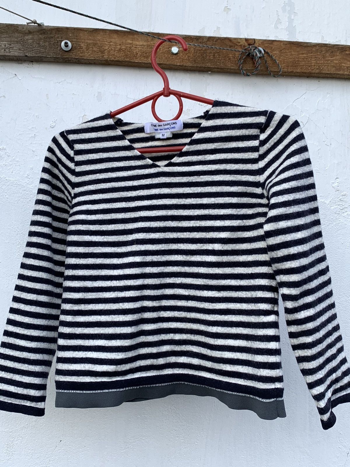 Comme des Garcons Archive Comme Des Garcons Striped Wool Crop Top Sweater Size M / US 6-8 / IT 42-44 - 1 Thumbnail