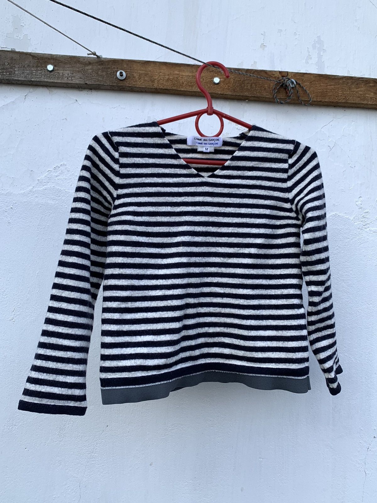 Comme des Garcons Archive Comme Des Garcons Striped Wool Crop Top Sweater Size M / US 6-8 / IT 42-44 - 2 Thumbnail