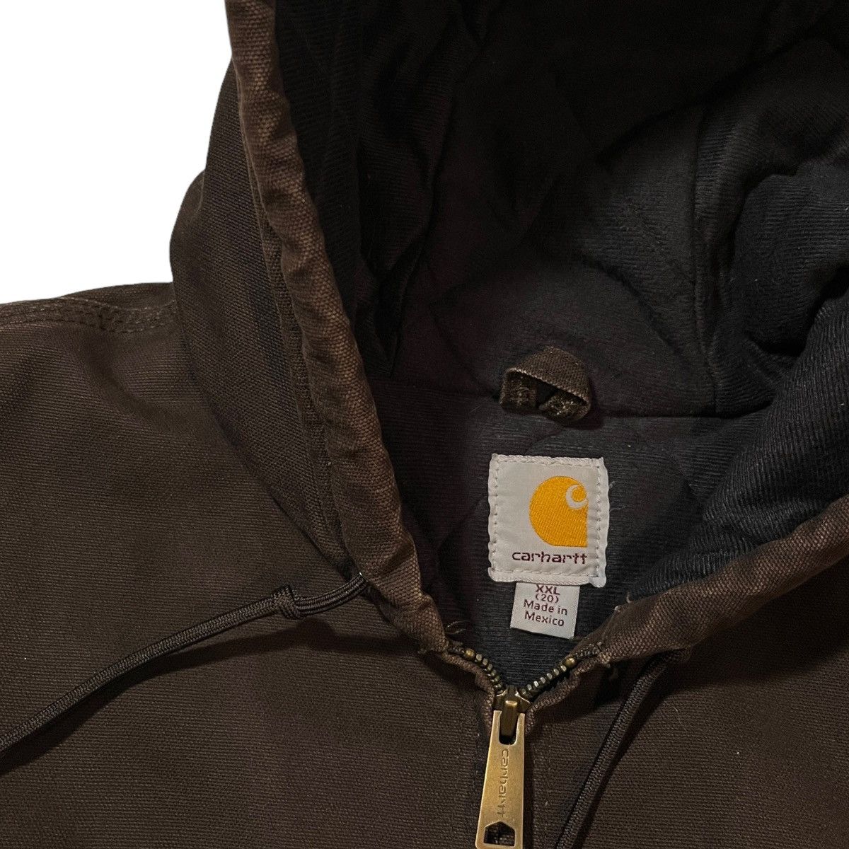 Carhartt × Vintage Vintage Carhartt Insulated Hooded Jacket Brown Size US XXL / EU 58 / 5 - 3 Thumbnail
