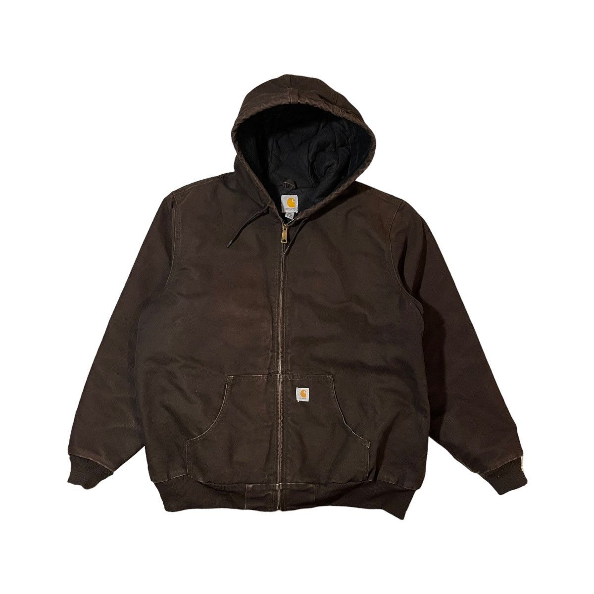 image of Carhartt Insulated Hooded Jacket Brown, Men's (Size 2XL)