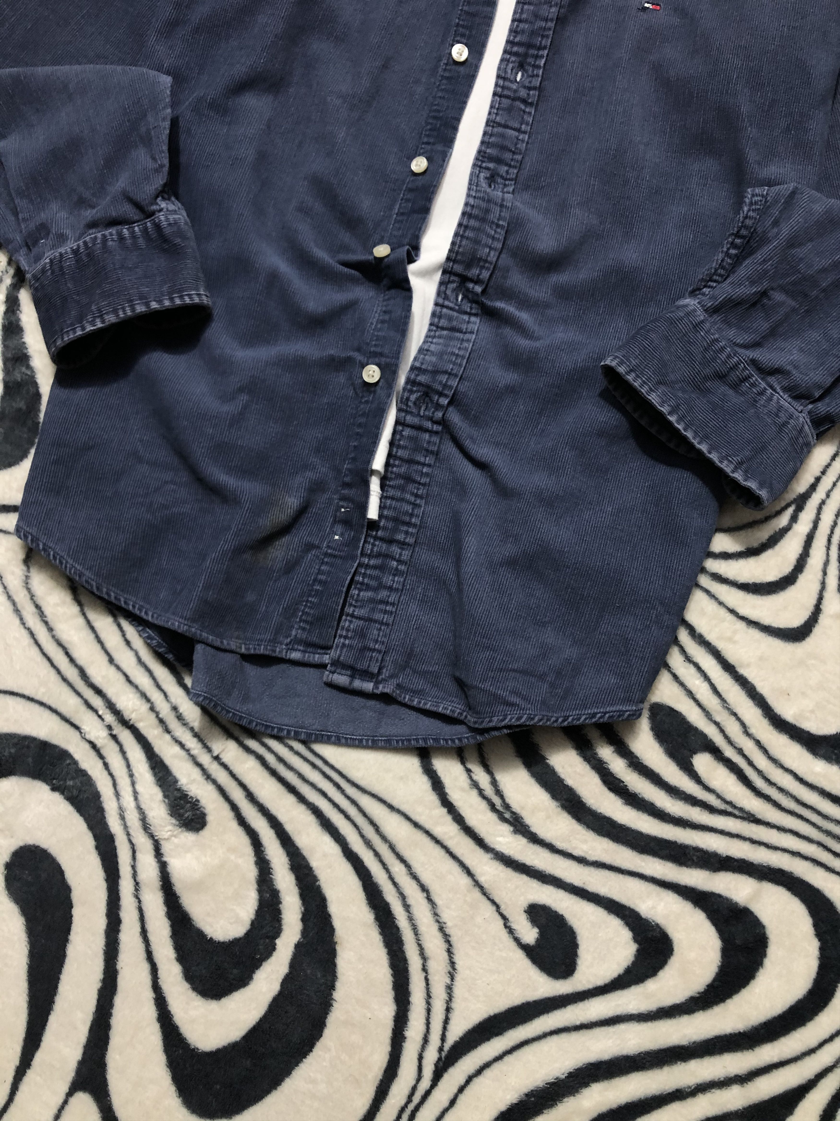 Flannel × Tommy Hilfiger × Vintage Tommy Hilfiger Corduroy Flannel Shirt Size US XXL / EU 58 / 5 - 3 Thumbnail