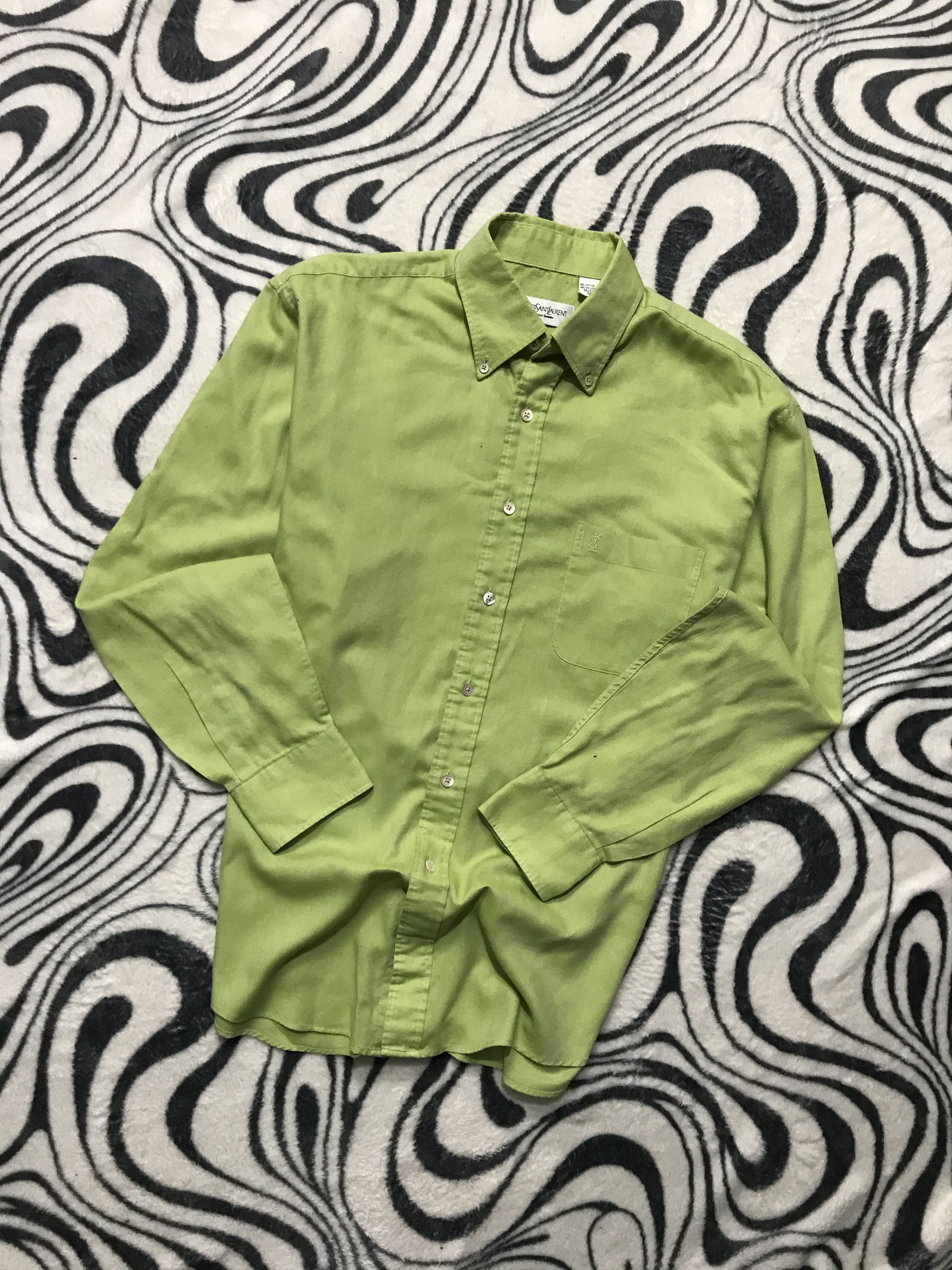 Yves Saint Laurent Yves Saint Laurent YSL men's long sleeve shirt Size US XL / EU 56 / 4 - 1 Thumbnail
