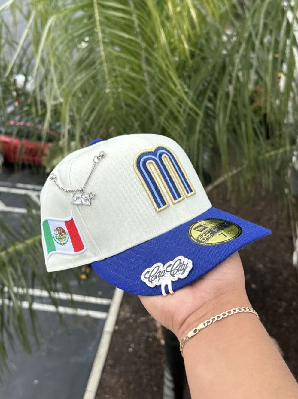 Hat Club × MyFitteds × New Era 7 3/8 - Cap City Mexico Flag Patch Exclusive Rare Fitted Hat Size ONE SIZE - 6 Thumbnail