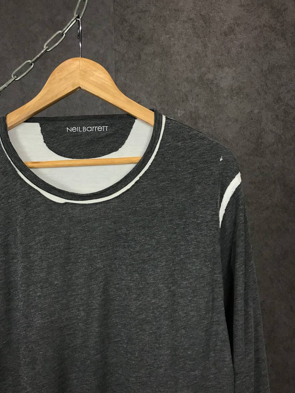 Designer Neil Barrett designer luxury longsleeve Size US XL / EU 56 / 4 - 2 Thumbnail