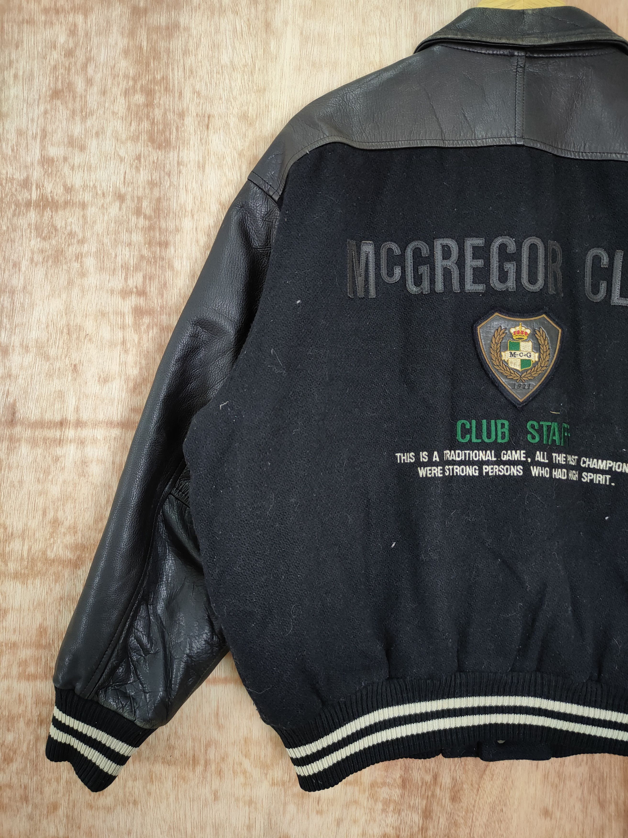 McGregor Mc Gregor black varsity wool leather jacket vintage #4090 Size US L / EU 52-54 / 3 - 2 Thumbnail