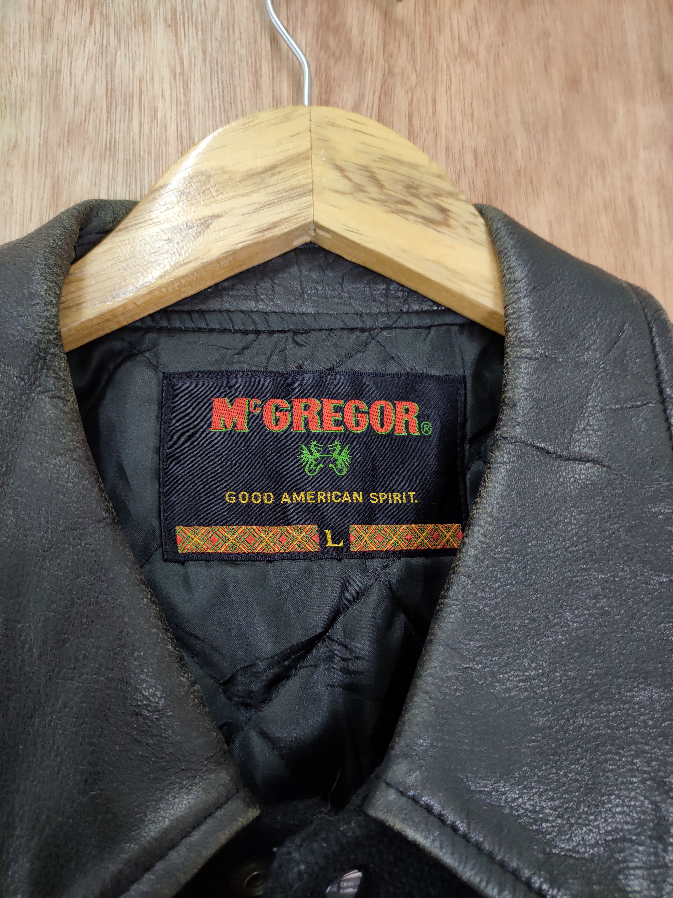 McGregor Mc Gregor black varsity wool leather jacket vintage #4090 Size US L / EU 52-54 / 3 - 13 Thumbnail