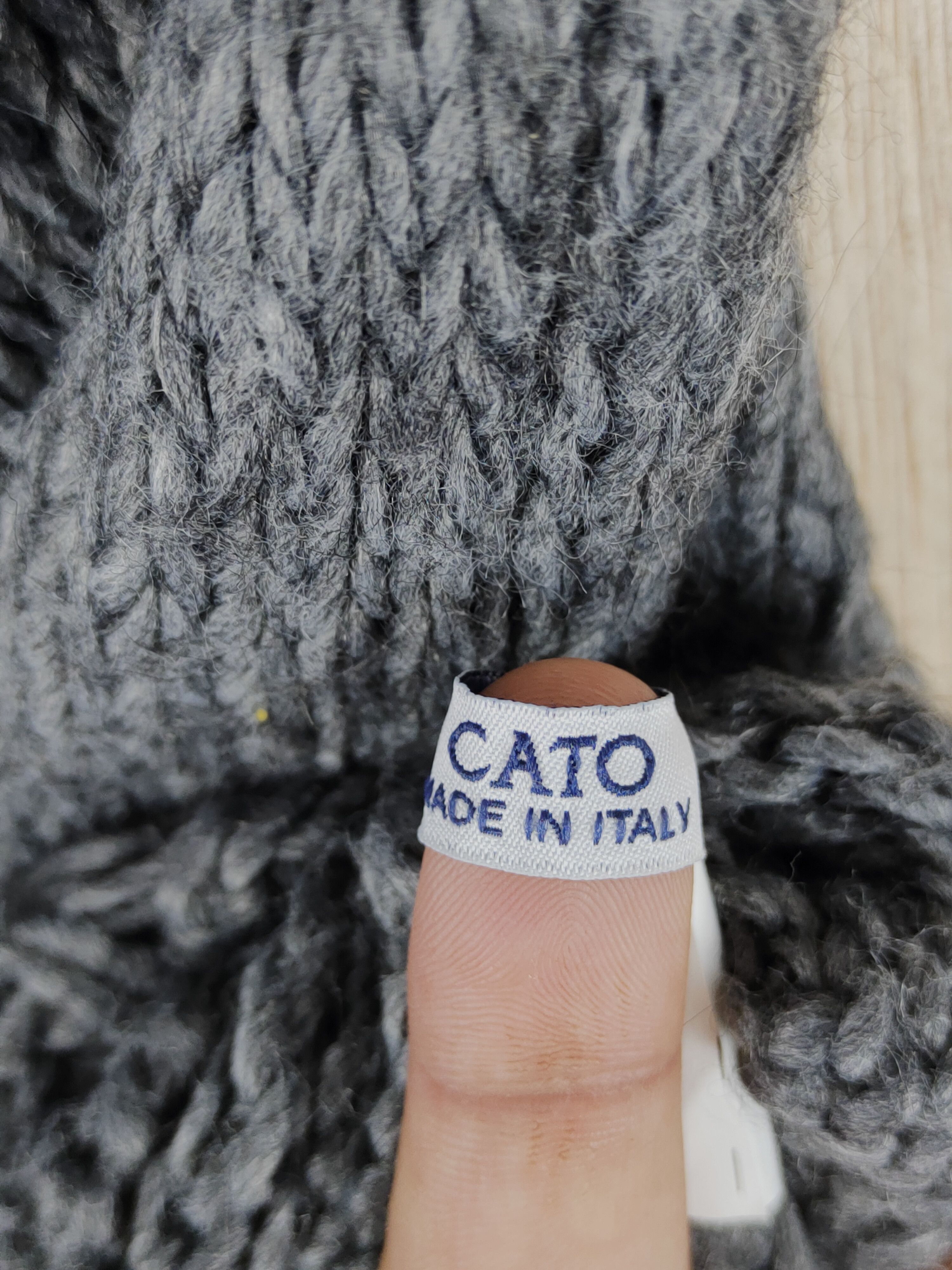 Aran Isles Knitwear Cato Italy designer Gray Knitwear mohair cloak capes #S305 Size US M / EU 48-50 / 2 - 8 Thumbnail