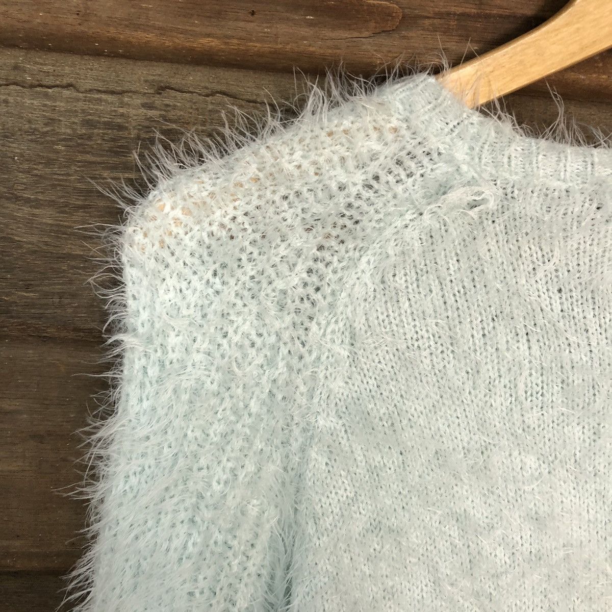Homespun Knitwear × Japanese Brand Elvence Deux Green Shag Shaggy Fur Mohair Knitwear #7007 Size S / US 4 / IT 40 - 10 Thumbnail