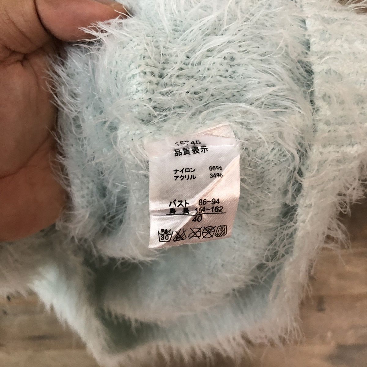 Homespun Knitwear × Japanese Brand Elvence Deux Green Shag Shaggy Fur Mohair Knitwear #7007 Size S / US 4 / IT 40 - 8 Thumbnail
