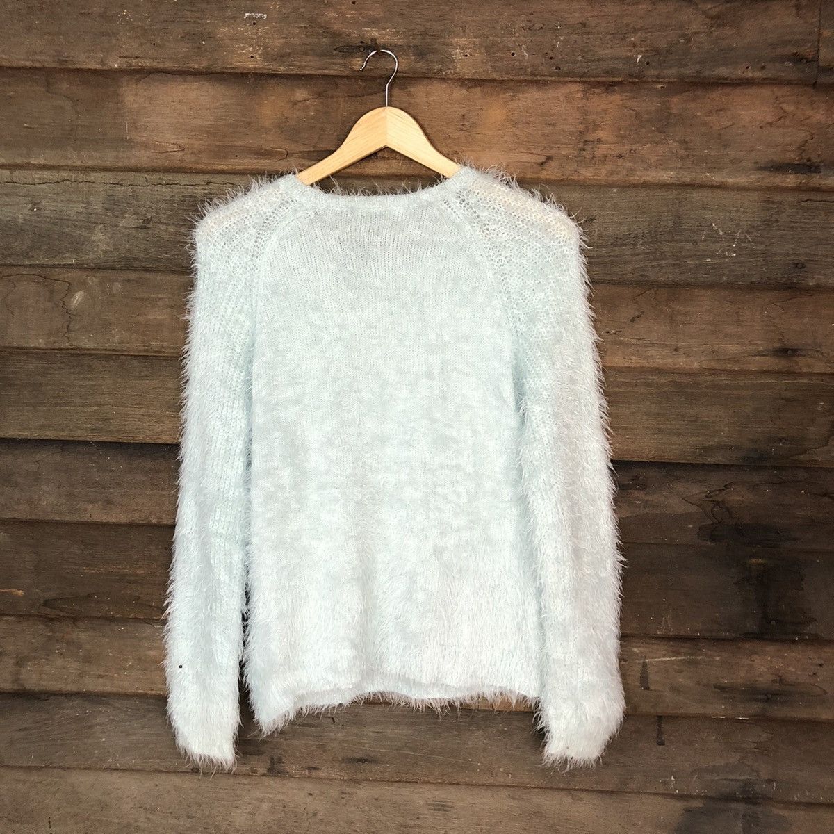 Homespun Knitwear × Japanese Brand Elvence Deux Green Shag Shaggy Fur Mohair Knitwear #7007 Size S / US 4 / IT 40 - 9 Thumbnail