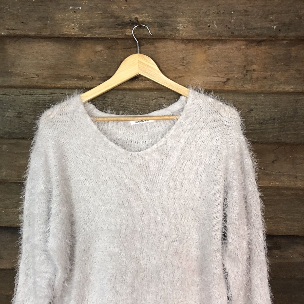 Vintage Avail Avant Garden Shag Shaggy Fur Mohair Knitwear #7012 Size L / US 10 / IT 46 - 2 Thumbnail