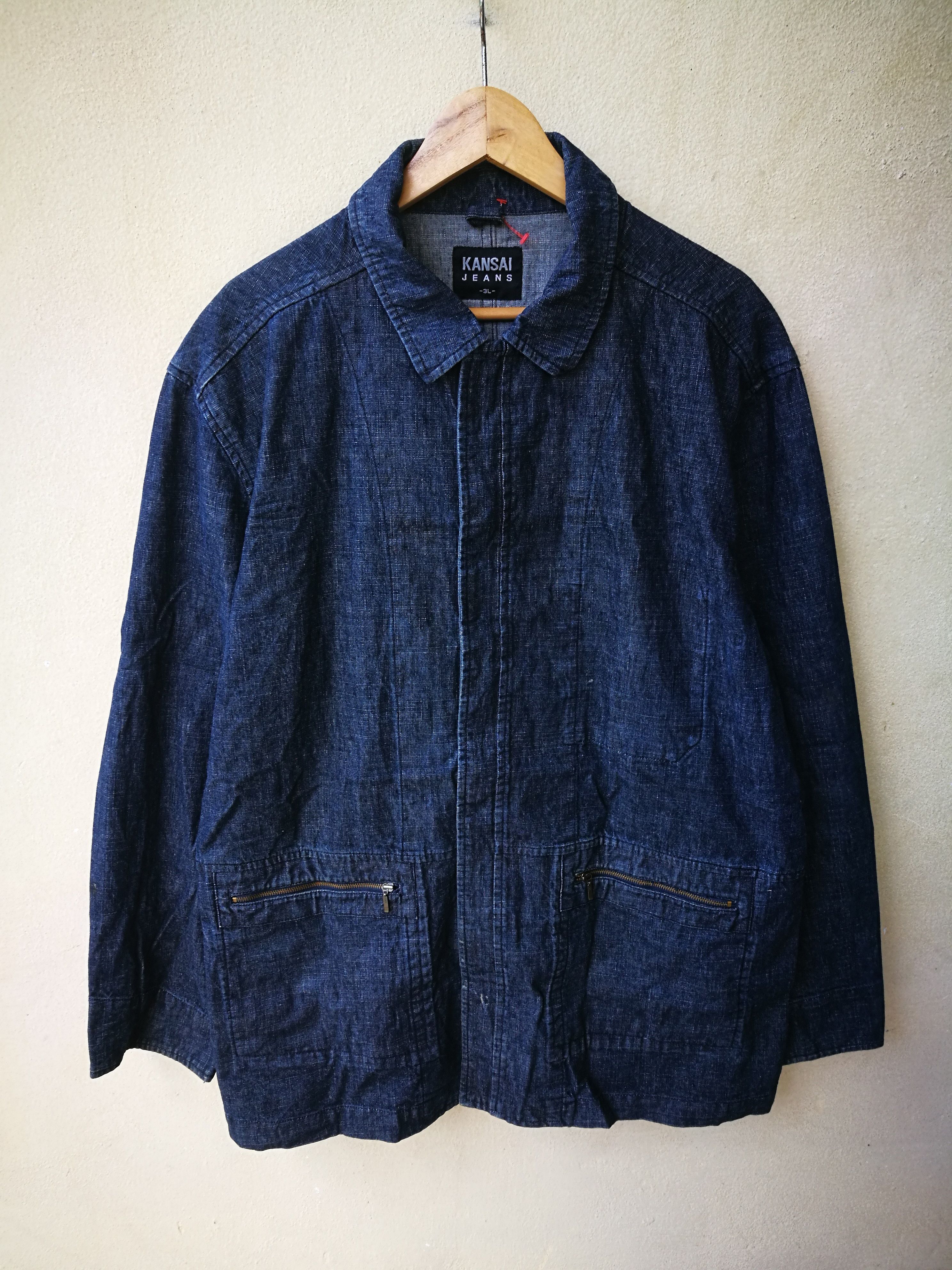 Designer Kansai jeans denime long jacket Size US XXL / EU 58 / 5 - 1 Thumbnail