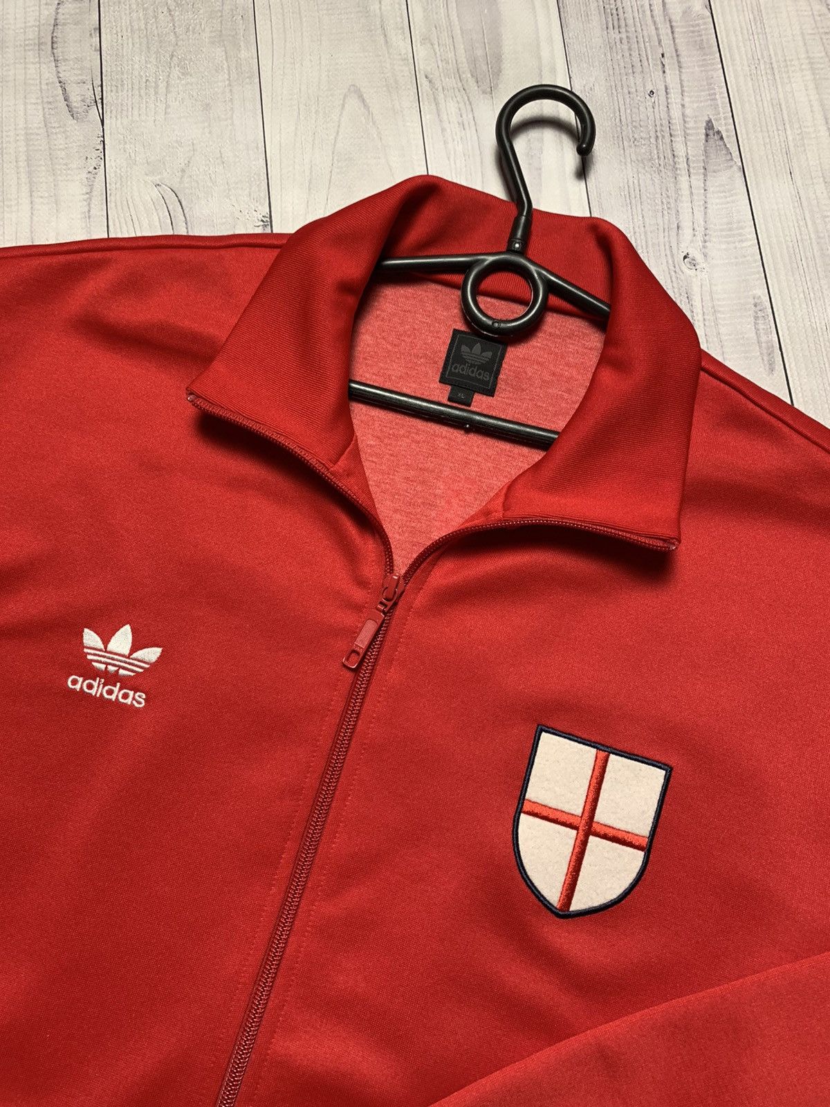 Adidas × Vintage Vintage England adidas soccer track jacket rare logo size XL Size US M / EU 48-50 / 2 - 5 Thumbnail