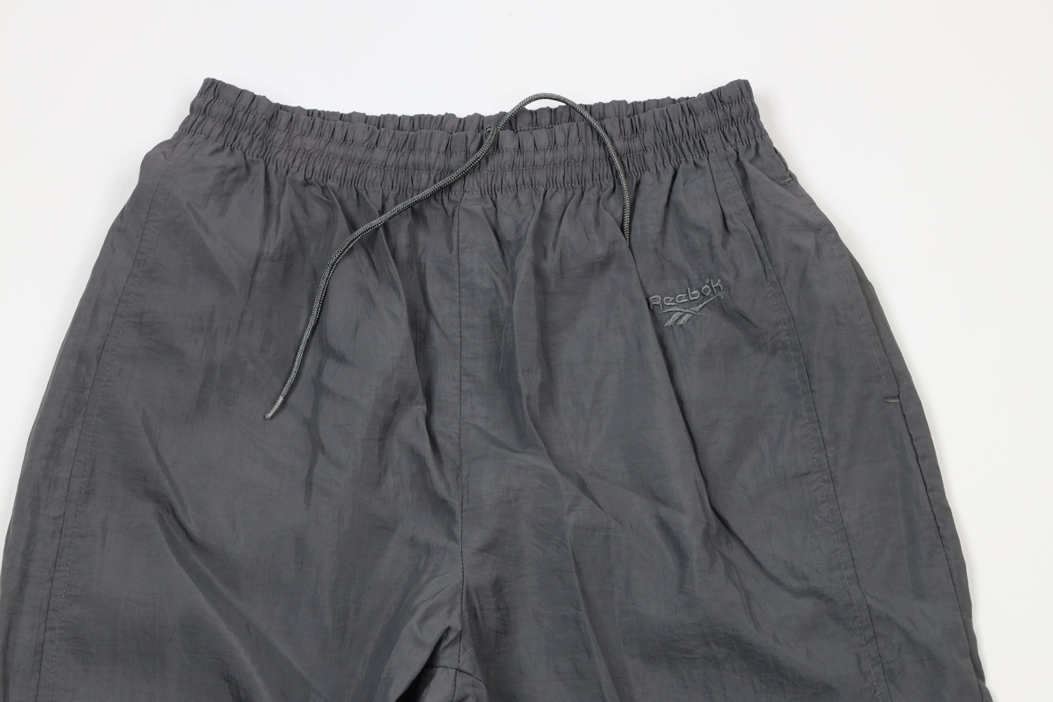 Vintage Vintage 90s Reebok Cuffed Nylon Joggers Jogger Pants Gray Size US 34 / EU 50 - 2 Preview