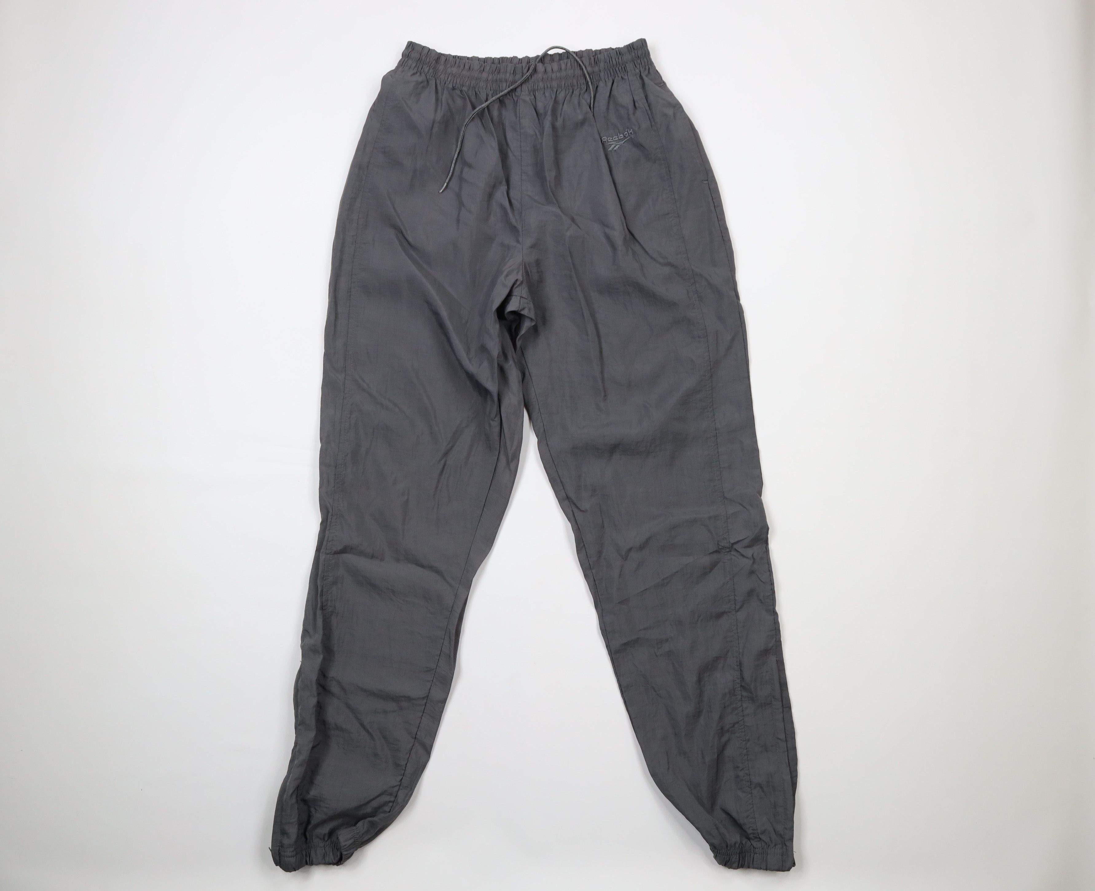 Vintage Vintage 90s Reebok Cuffed Nylon Joggers Jogger Pants Gray Size US 34 / EU 50 - 1 Preview