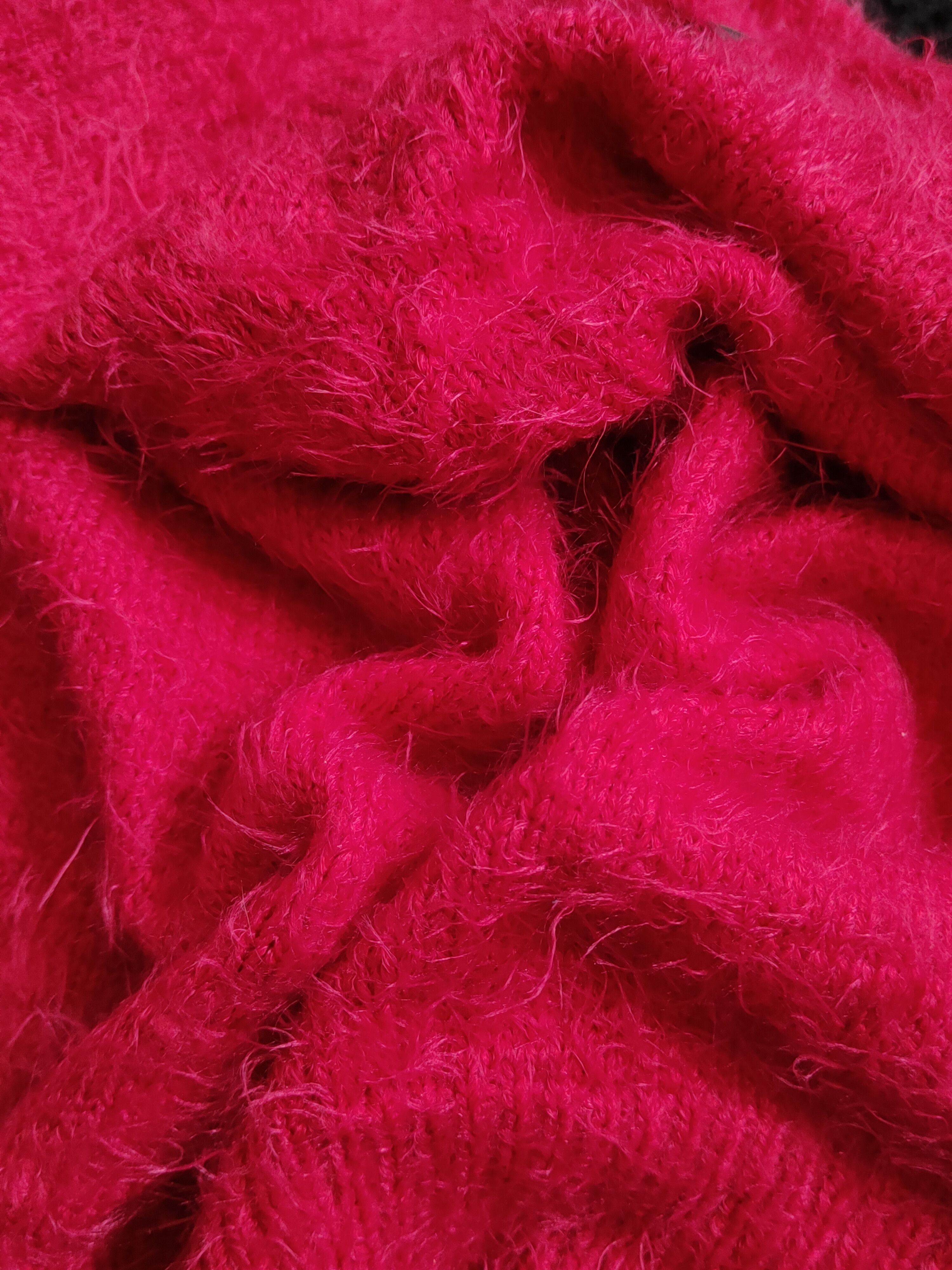 Homespun Knitwear × Japanese Brand Ryu Ryu Red Shag Shaggy Fur Mohair Knitwear #S286 Size M / US 6-8 / IT 42-44 - 10 Thumbnail