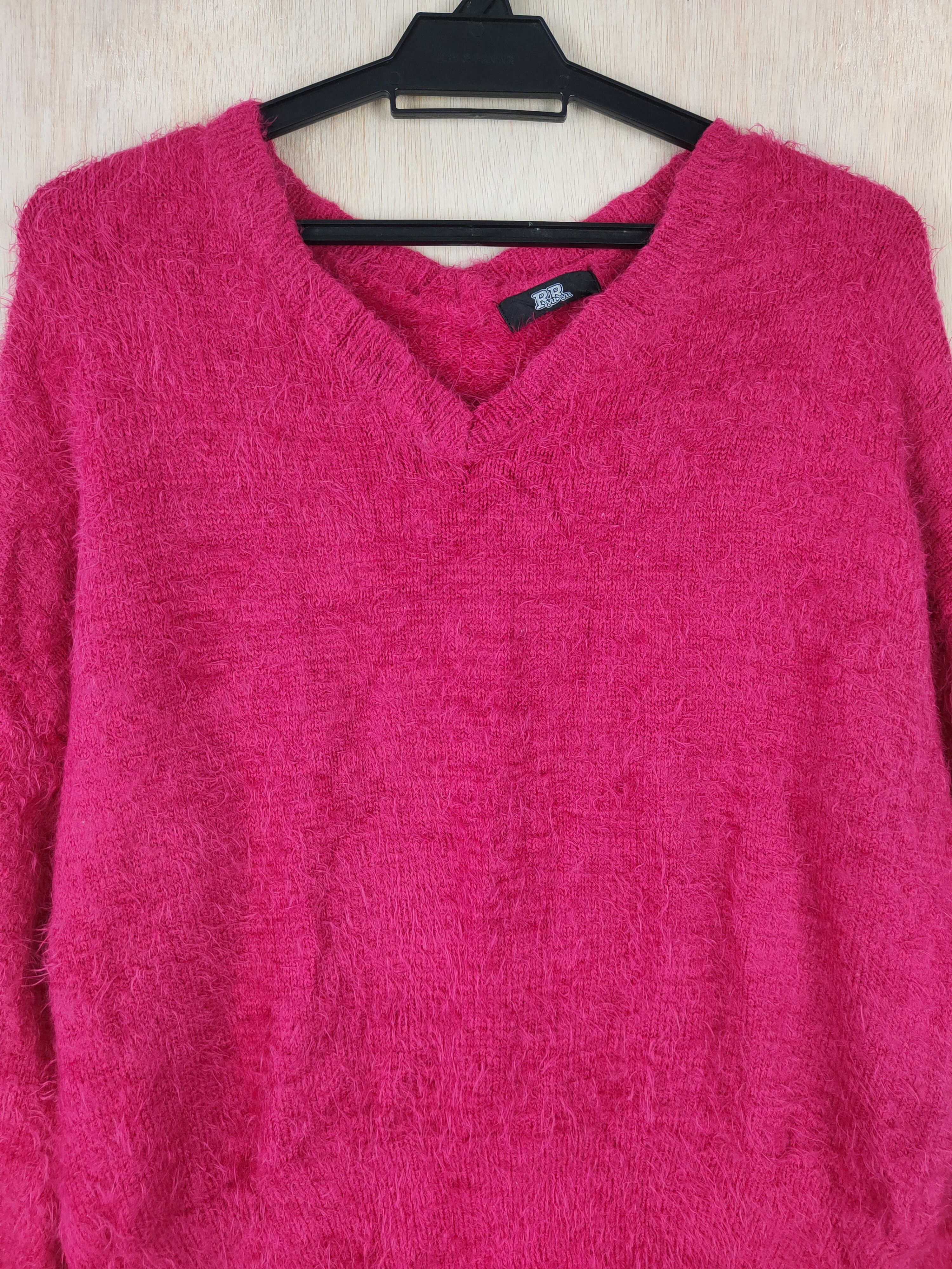 Homespun Knitwear × Japanese Brand Ryu Ryu Red Shag Shaggy Fur Mohair Knitwear #S286 Size M / US 6-8 / IT 42-44 - 2 Thumbnail