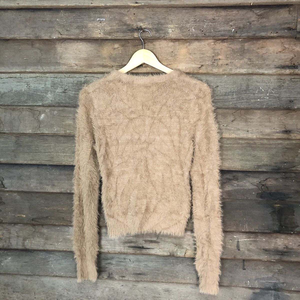 Homespun Knitwear Joky Gal Brown Shag Shaggy Fur Mohair Knitwear #6948 Size M / US 6-8 / IT 42-44 - 9 Thumbnail