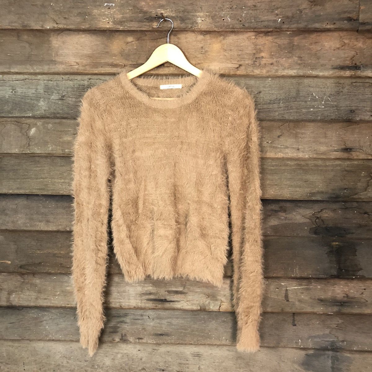 Homespun Knitwear Joky Gal Brown Shag Shaggy Fur Mohair Knitwear #6948 Size M / US 6-8 / IT 42-44 - 1 Thumbnail