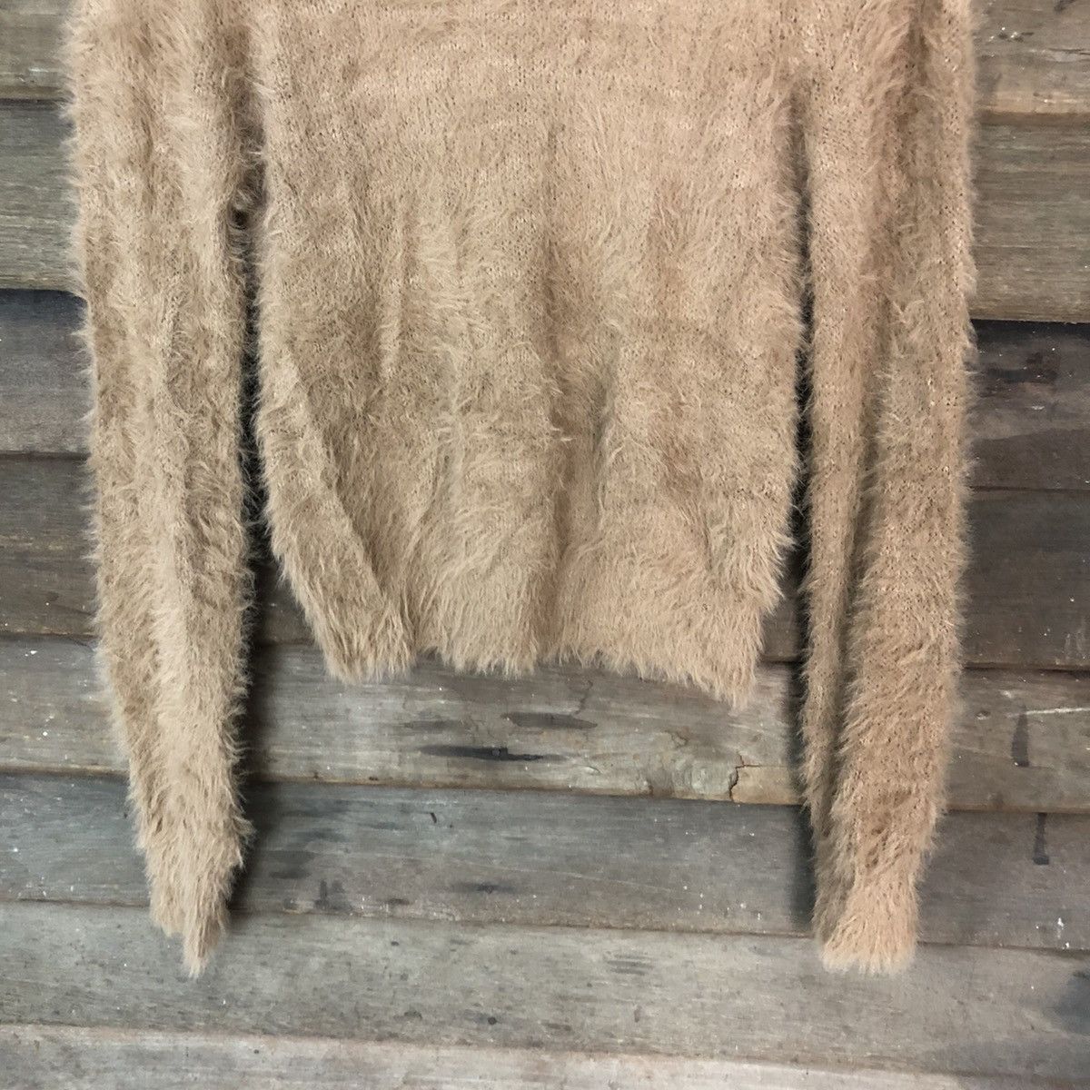 Homespun Knitwear Joky Gal Brown Shag Shaggy Fur Mohair Knitwear #6948 Size M / US 6-8 / IT 42-44 - 3 Thumbnail