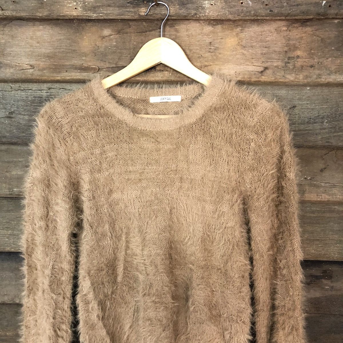 Homespun Knitwear Joky Gal Brown Shag Shaggy Fur Mohair Knitwear #6948 Size M / US 6-8 / IT 42-44 - 2 Thumbnail