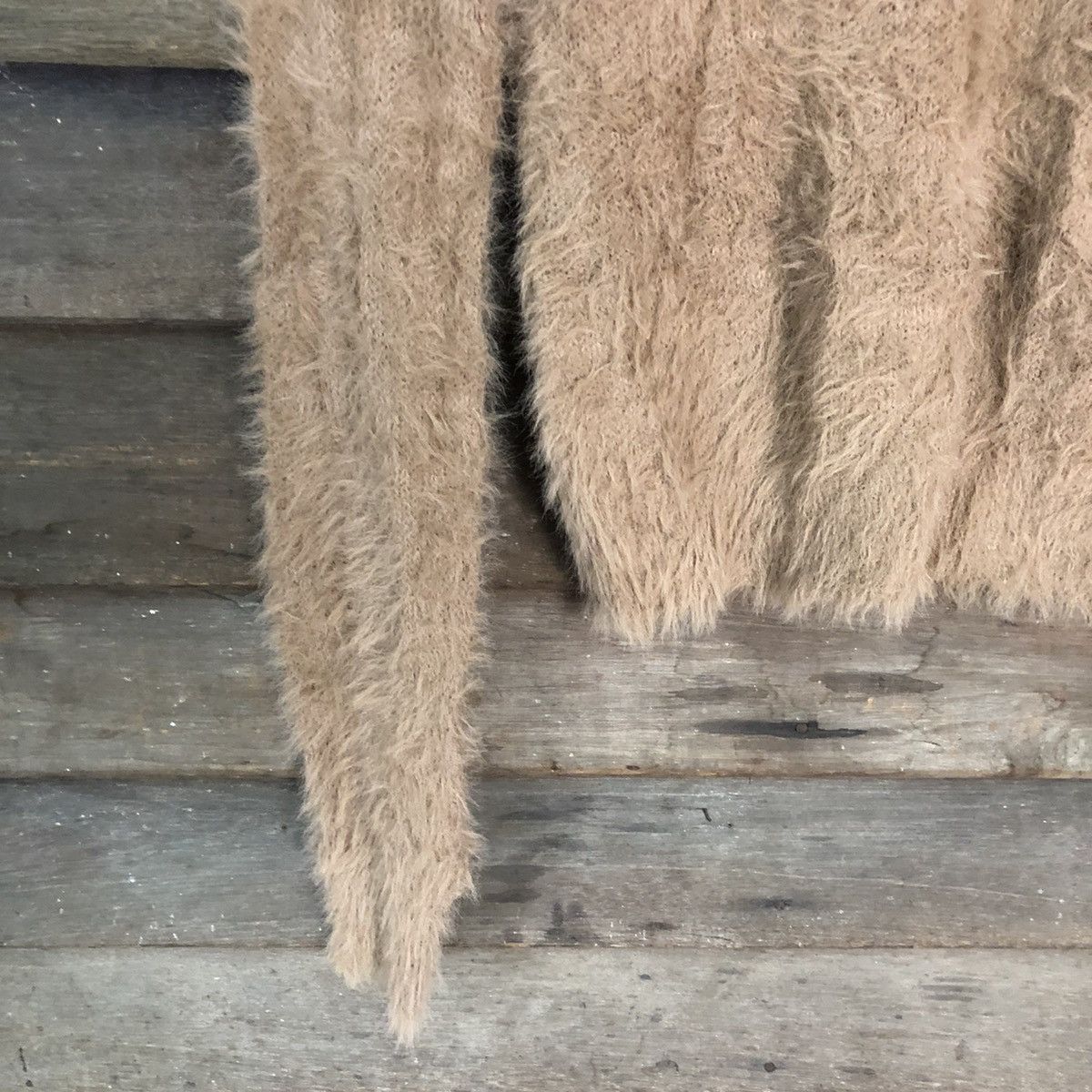Homespun Knitwear Joky Gal Brown Shag Shaggy Fur Mohair Knitwear #6948 Size M / US 6-8 / IT 42-44 - 4 Thumbnail