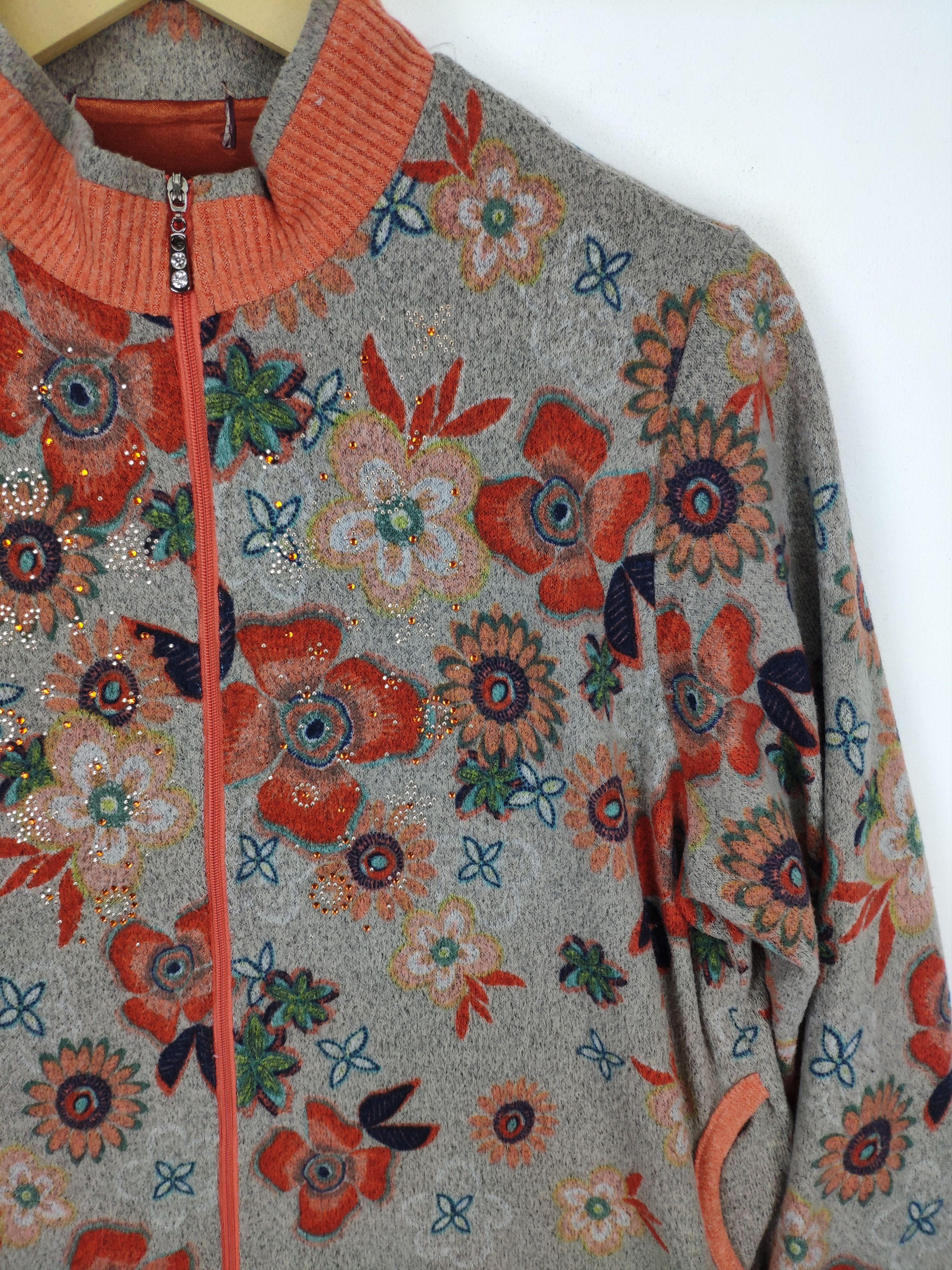 Japanese Brand × Vintage Vintage Wool Jacket Floral Motif Japanese Brand Size M / US 6-8 / IT 42-44 - 7 Thumbnail