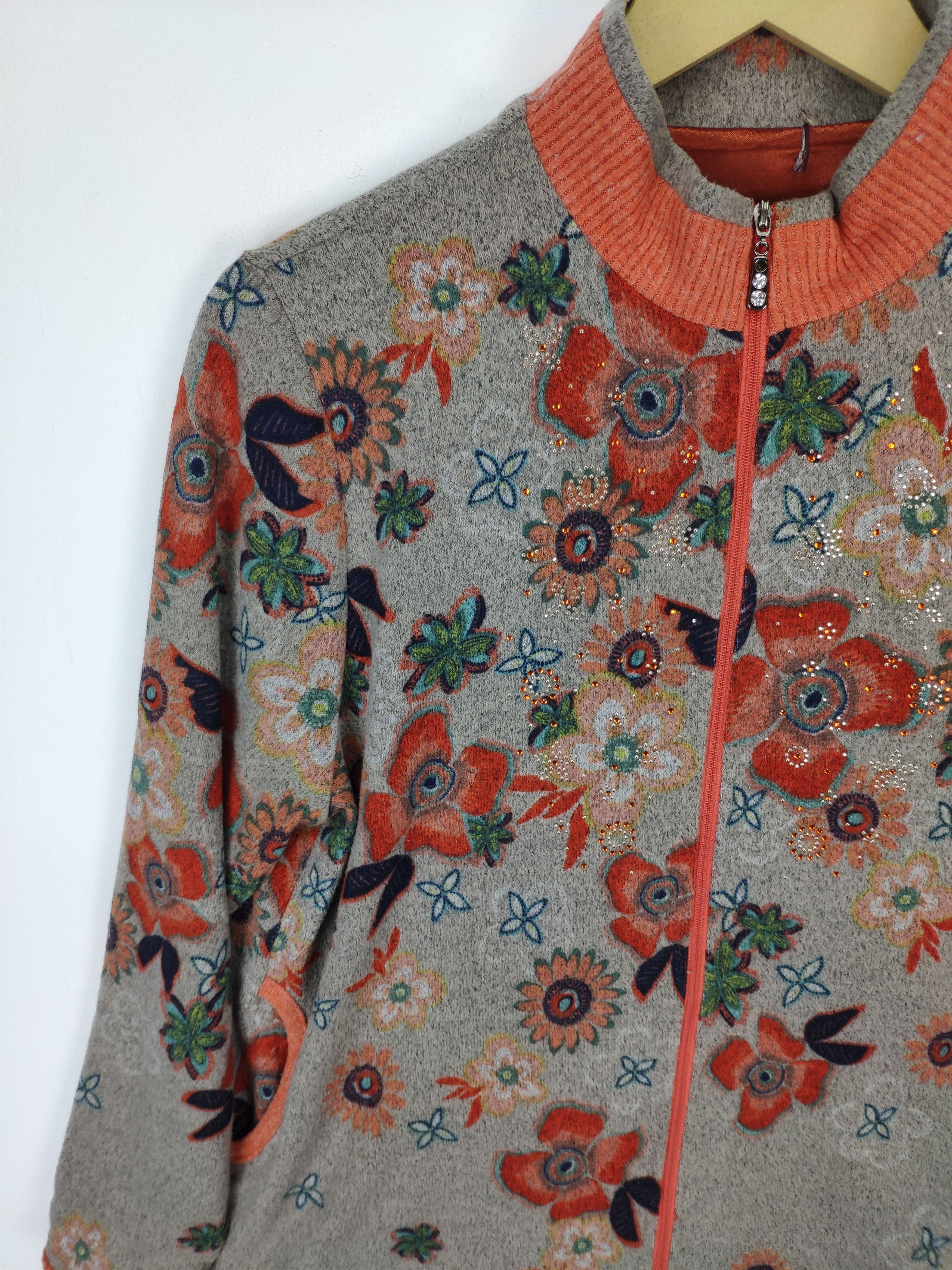 Japanese Brand × Vintage Vintage Wool Jacket Floral Motif Japanese Brand Size M / US 6-8 / IT 42-44 - 8 Thumbnail