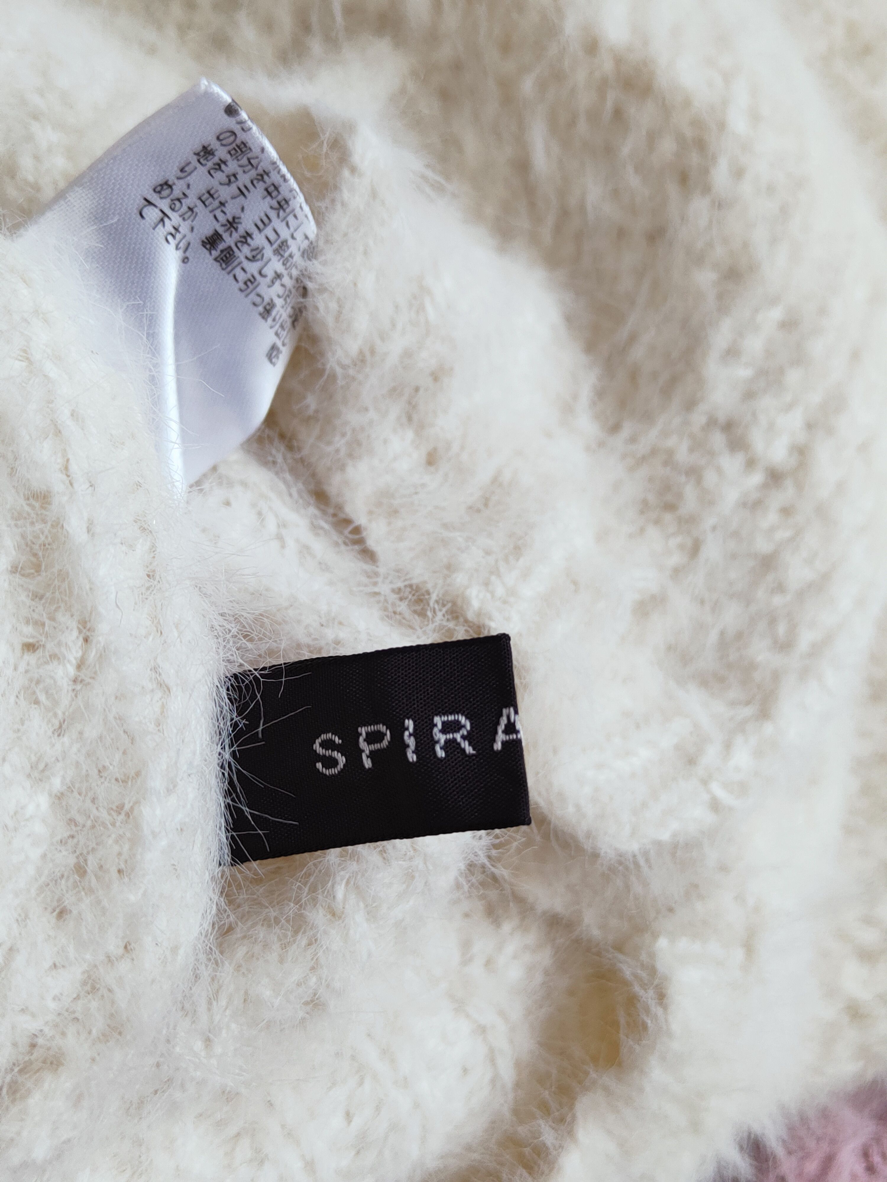 Homespun Knitwear Spiral Girl White Shag Shaggy Fur Mohair Knitwear #S281 Size M / US 6-8 / IT 42-44 - 13 Thumbnail