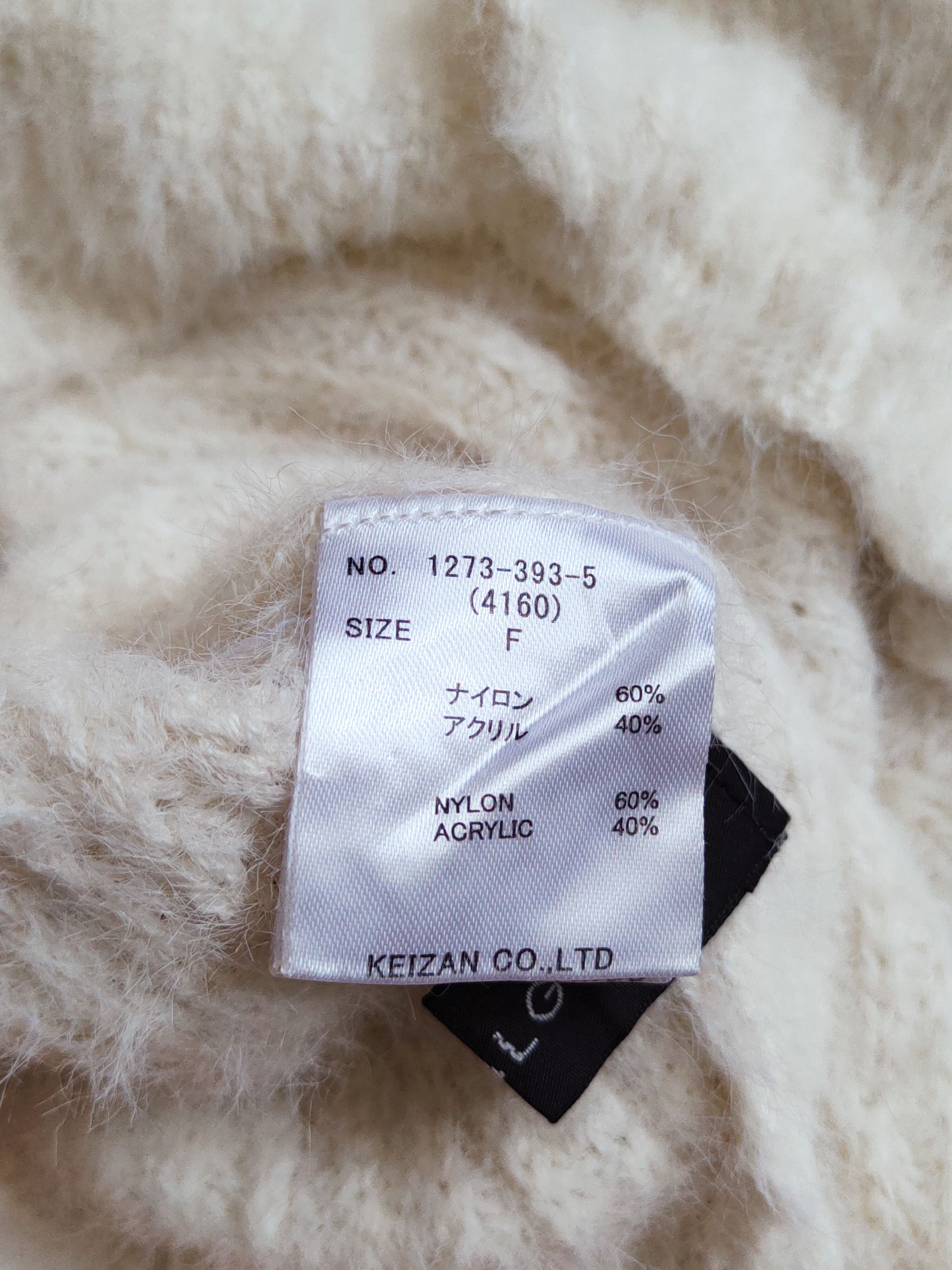 Homespun Knitwear Spiral Girl White Shag Shaggy Fur Mohair Knitwear #S281 Size M / US 6-8 / IT 42-44 - 12 Thumbnail