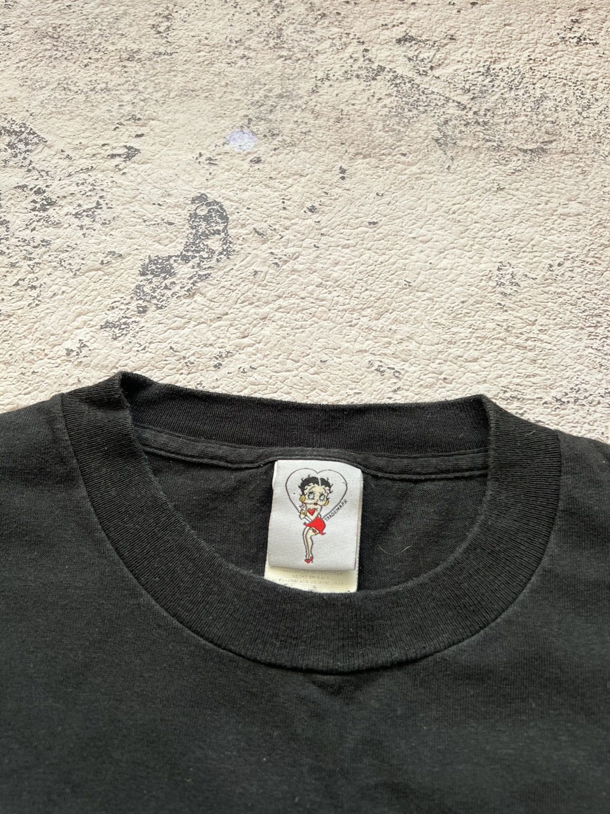 Anime × Vintage Y2K Betty Boop T Shirt Motorcycle Biker Babe Cartoon Flames Size US L / EU 52-54 / 3 - 2 Thumbnail