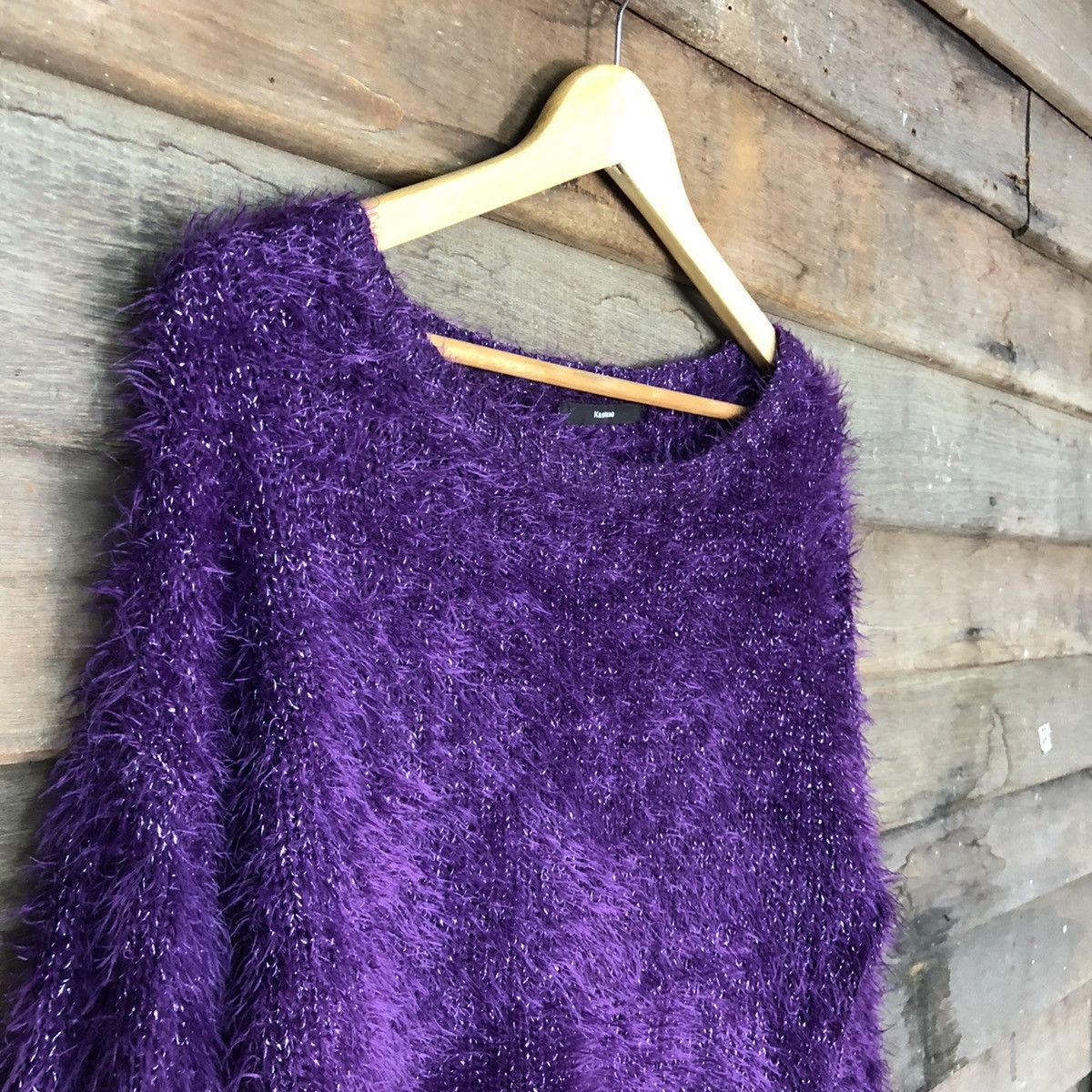 Homespun Knitwear × Japanese Brand Kastare Purple Shag Shaggy Fur Mohair Knitwear #6994 Size M / US 6-8 / IT 42-44 - 6 Thumbnail