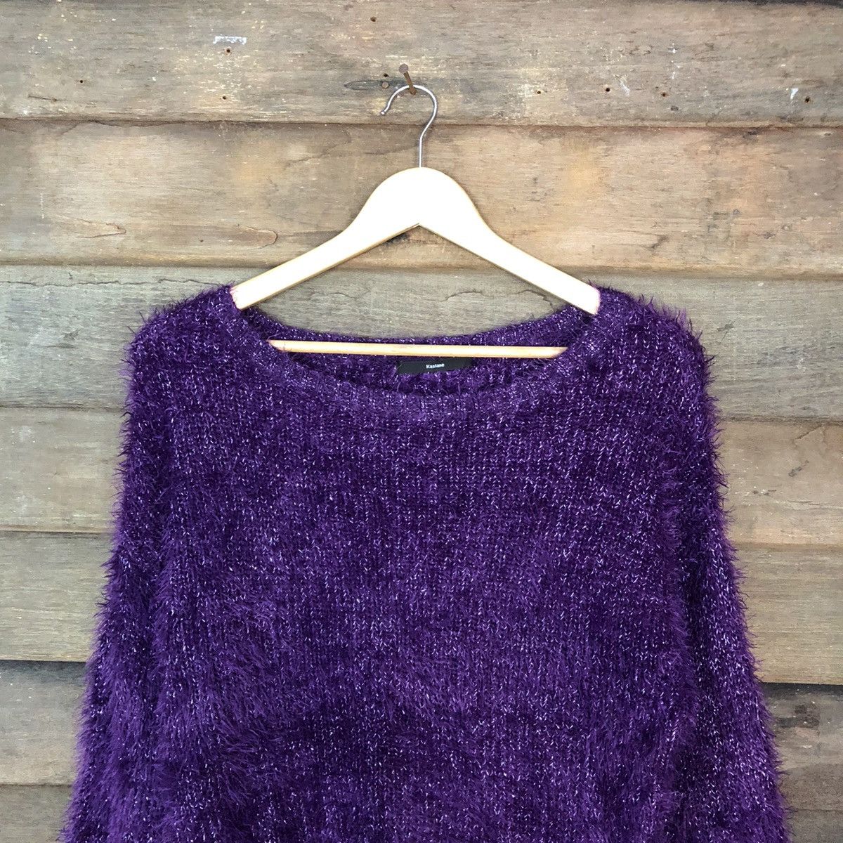Homespun Knitwear × Japanese Brand Kastare Purple Shag Shaggy Fur Mohair Knitwear #6994 Size M / US 6-8 / IT 42-44 - 2 Thumbnail