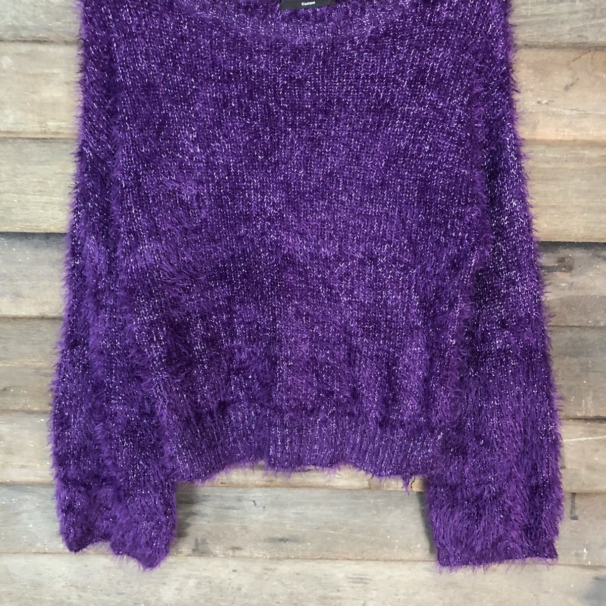 Homespun Knitwear × Japanese Brand Kastare Purple Shag Shaggy Fur Mohair Knitwear #6994 Size M / US 6-8 / IT 42-44 - 3 Thumbnail