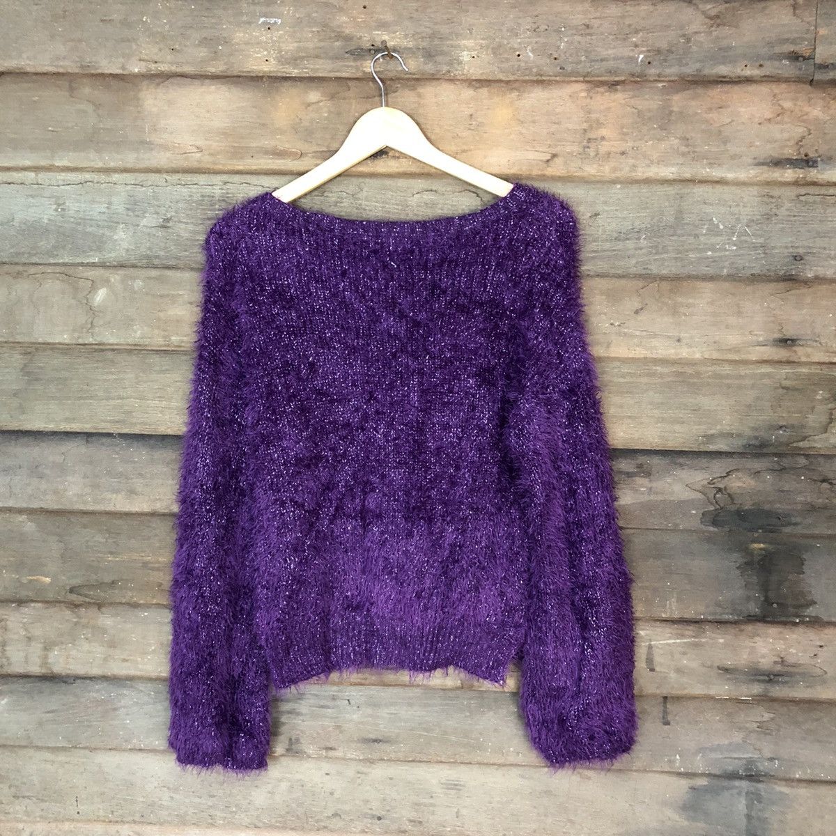 Homespun Knitwear × Japanese Brand Kastare Purple Shag Shaggy Fur Mohair Knitwear #6994 Size M / US 6-8 / IT 42-44 - 9 Thumbnail