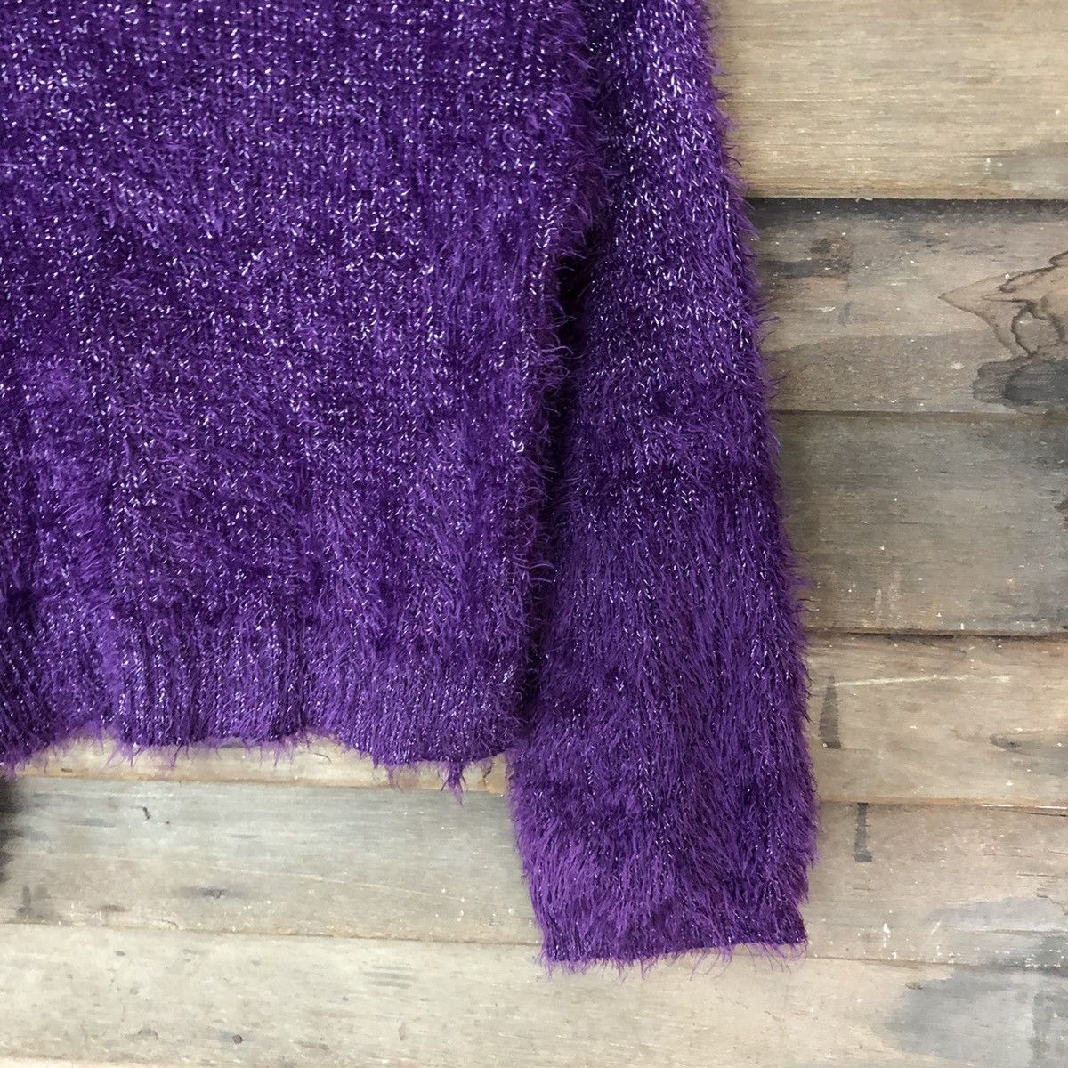 Homespun Knitwear × Japanese Brand Kastare Purple Shag Shaggy Fur Mohair Knitwear #6994 Size M / US 6-8 / IT 42-44 - 5 Thumbnail